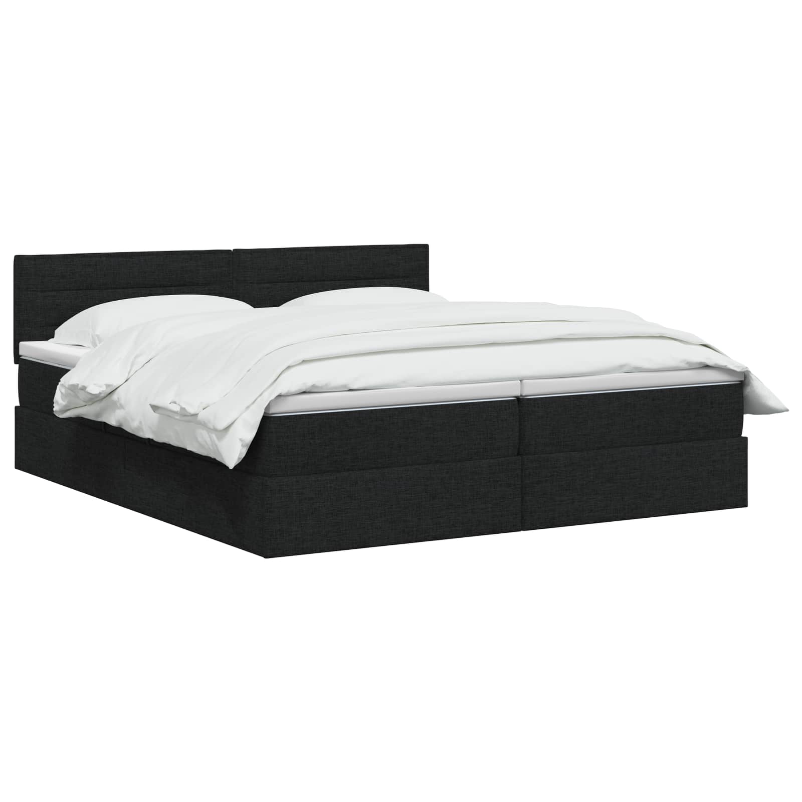 Lit avec rangement et matelas Noir 140 x 190 cm Velours - XIOS
