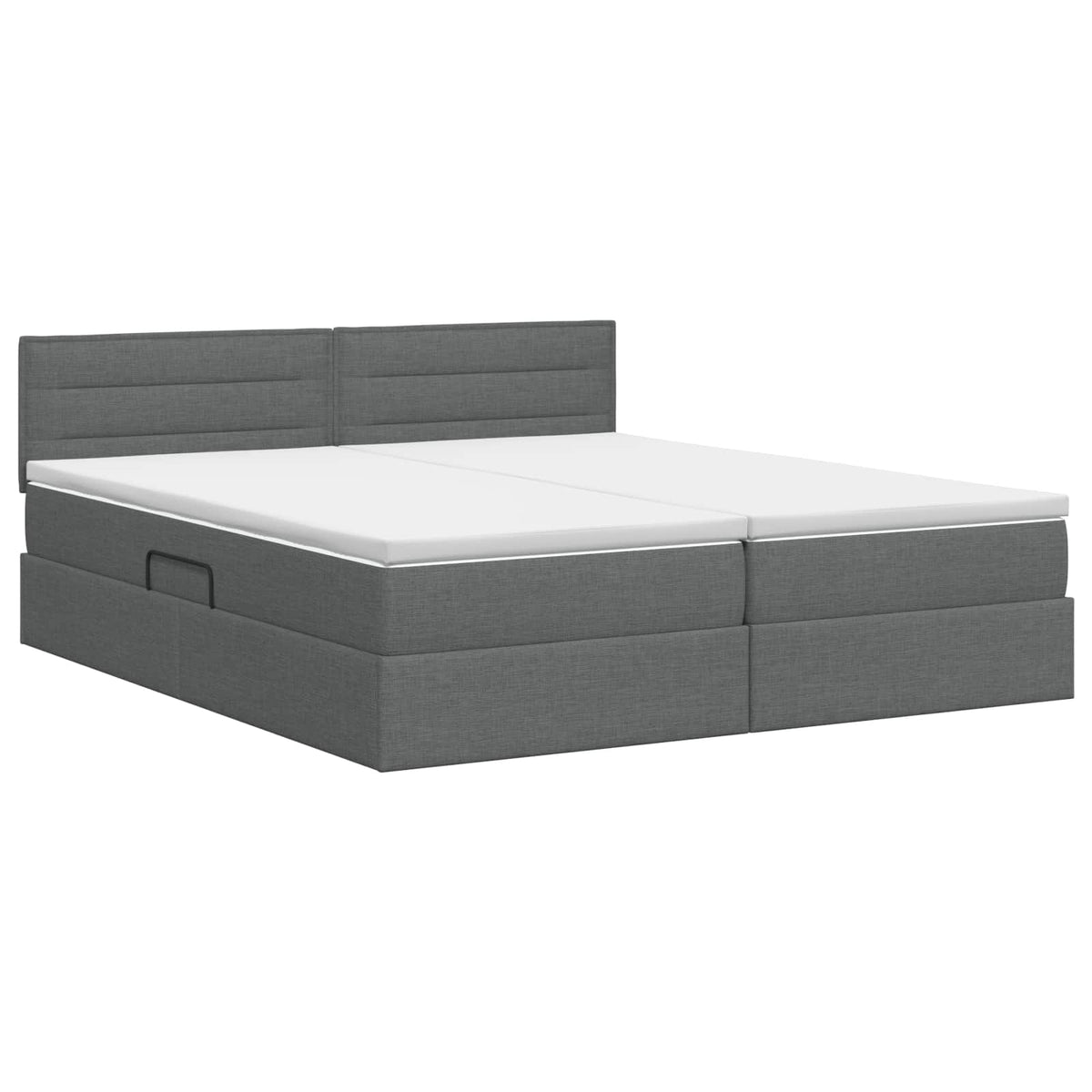 Lit avec rangement et matelas Gris foncé 140 x 200 cm Velours