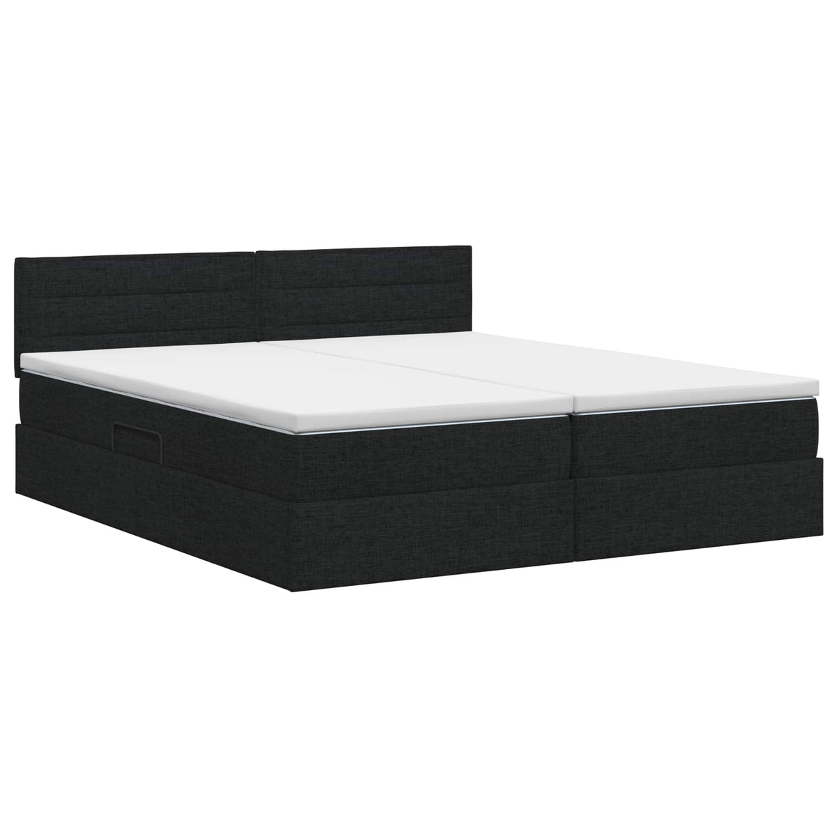 Lit avec rangement et matelas Noir 160 x 200 cm Velours