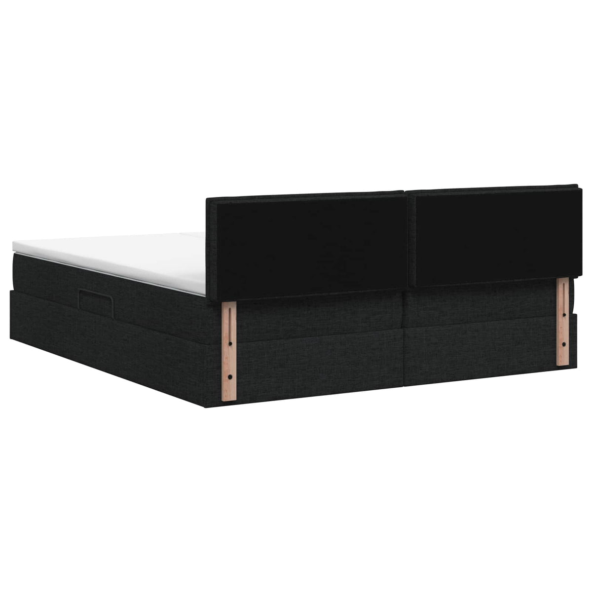 Lit avec rangement et matelas Noir 160 x 200 cm Velours
