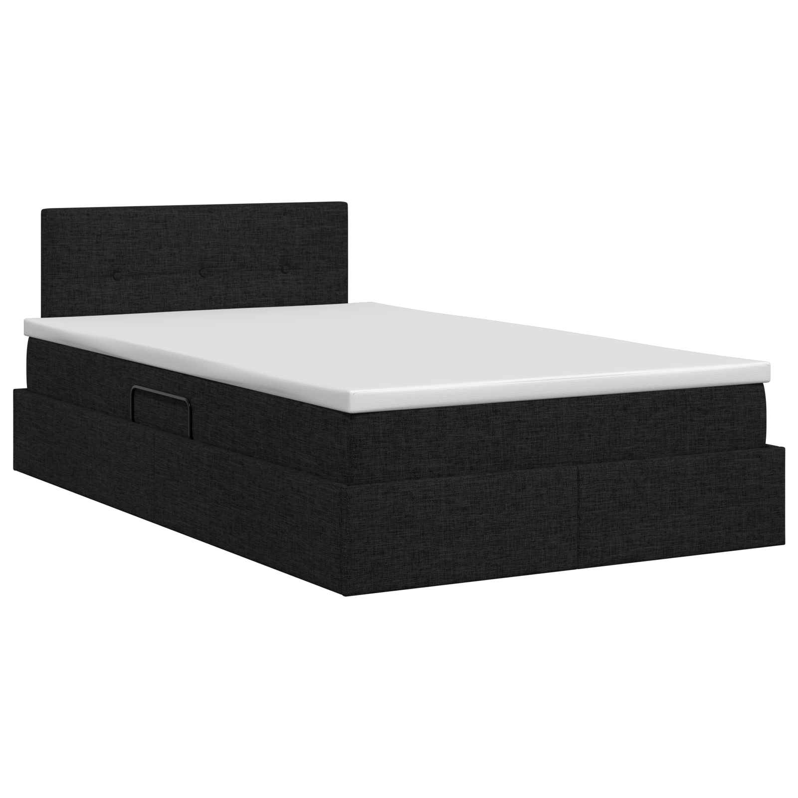 Lit avec rangement et matelas Noir 120 x 200 cm Velours