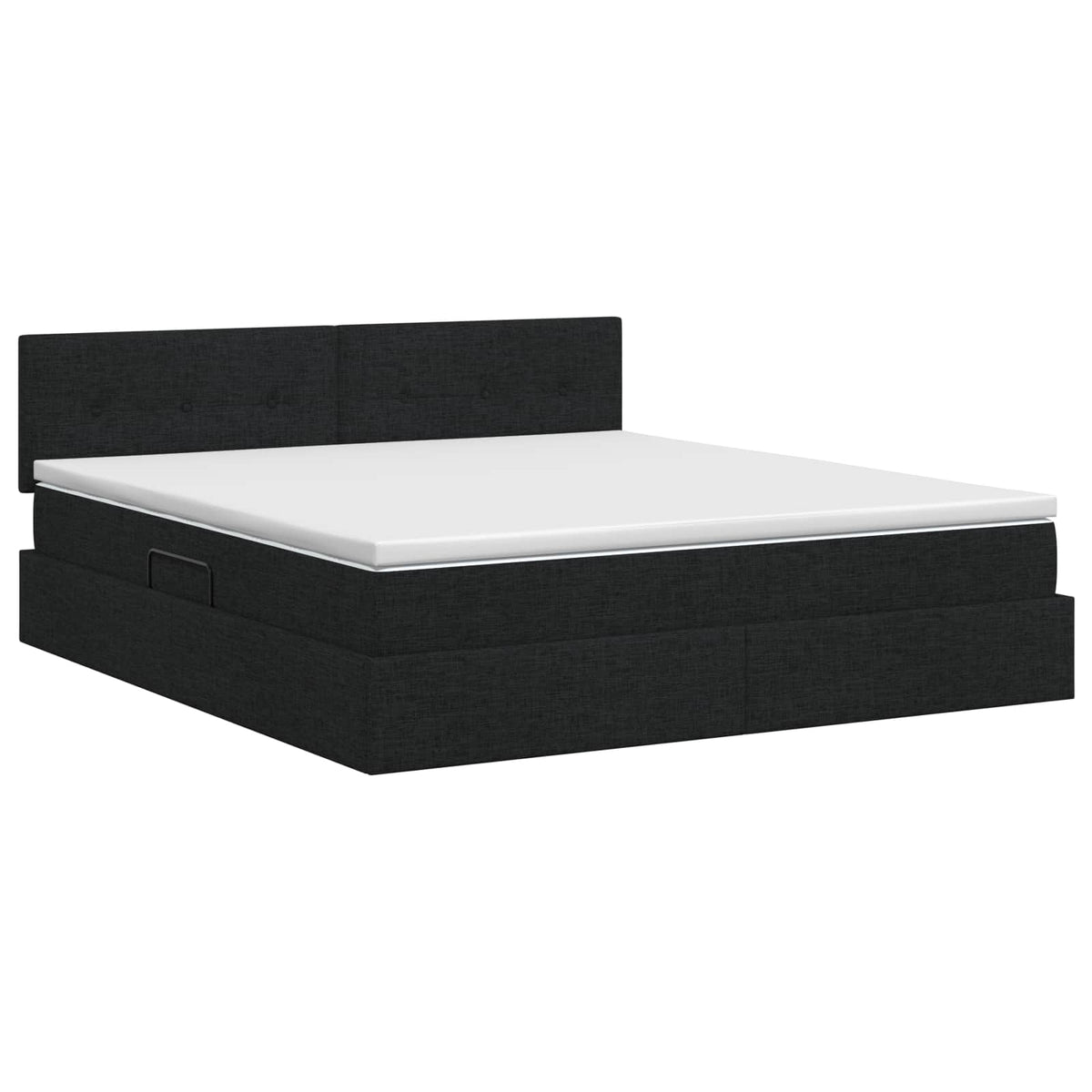 Lit avec rangement et matelas Noir 140 x 190 cm Velours