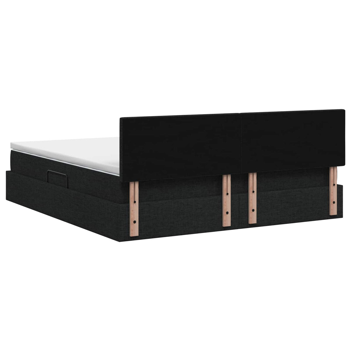 Lit avec rangement et matelas Noir 140 x 190 cm Velours