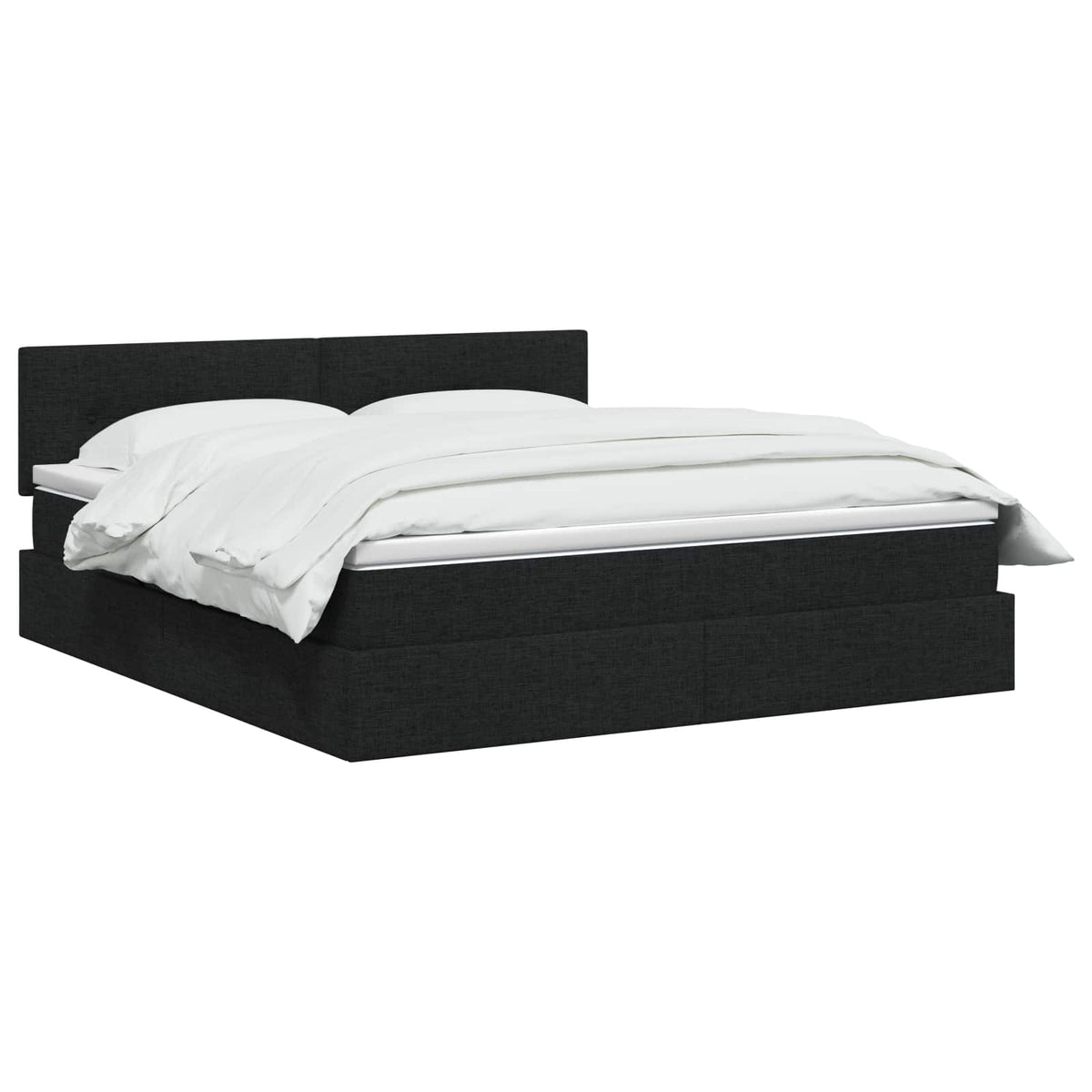 Lit avec rangement et matelas Noir 140 x 190 cm Velours