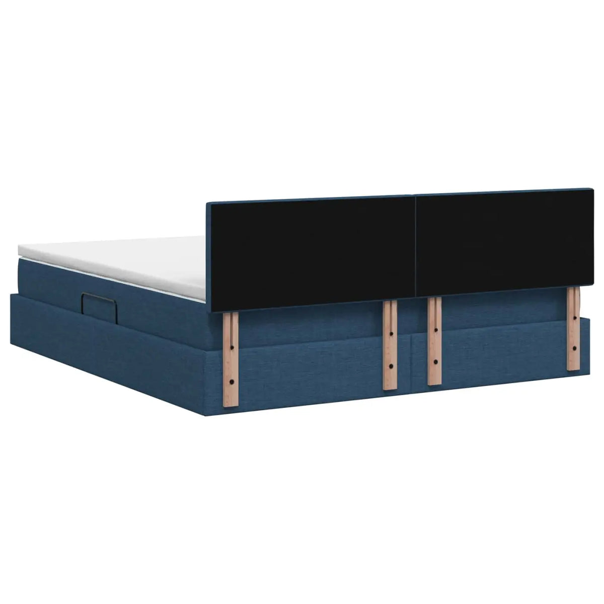 Lit avec rangement et matelas Bleu 140 x 200 cm Velours - XIOS