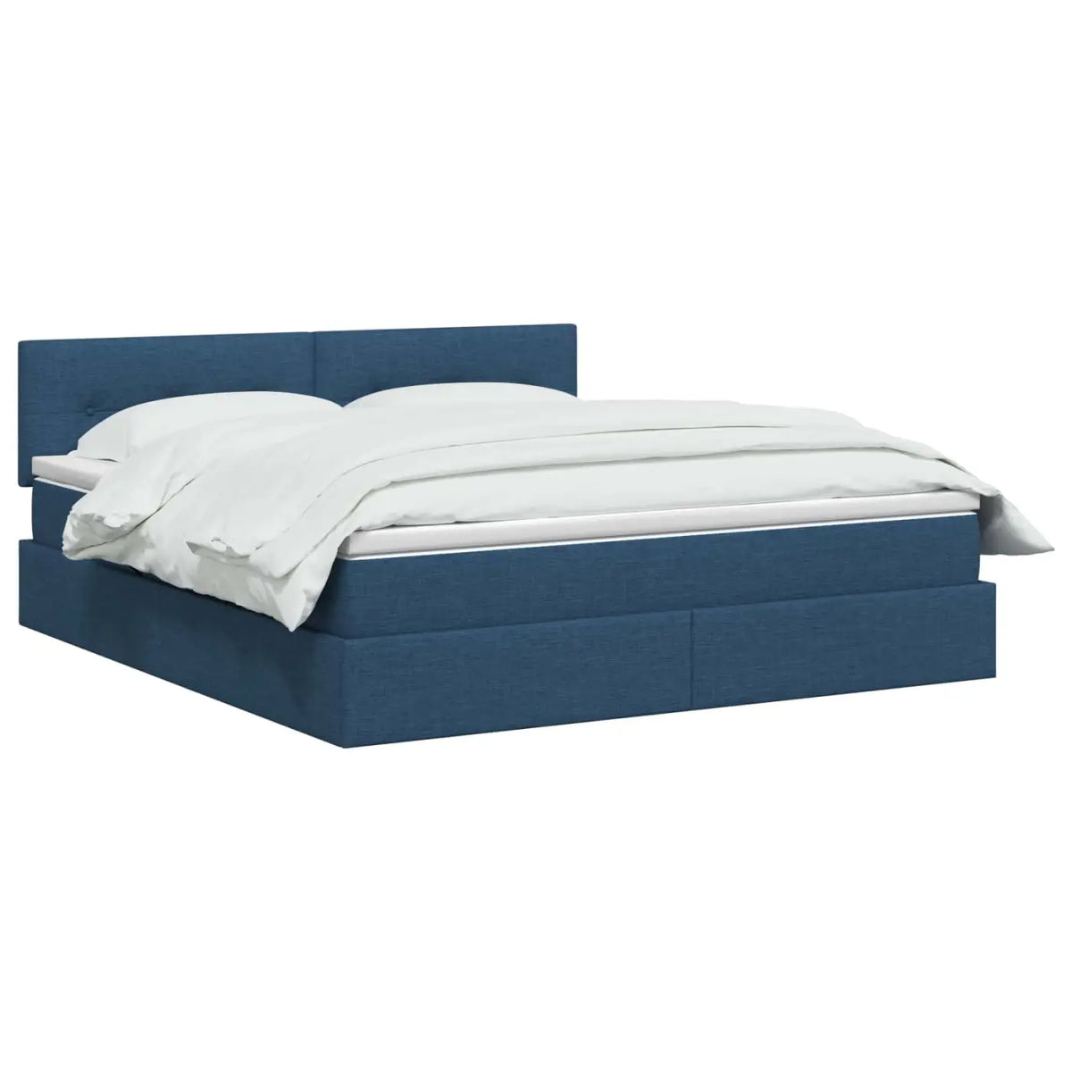 Lit avec rangement et matelas Bleu 140 x 200 cm Velours - XIOS