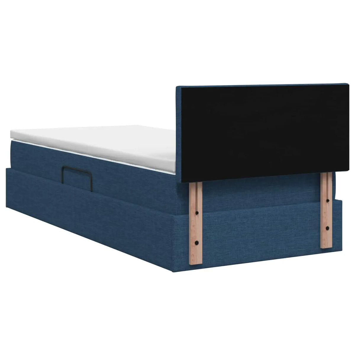 Lit avec rangement et matelas Bleu 100 x 200 cm Velours - XIOS