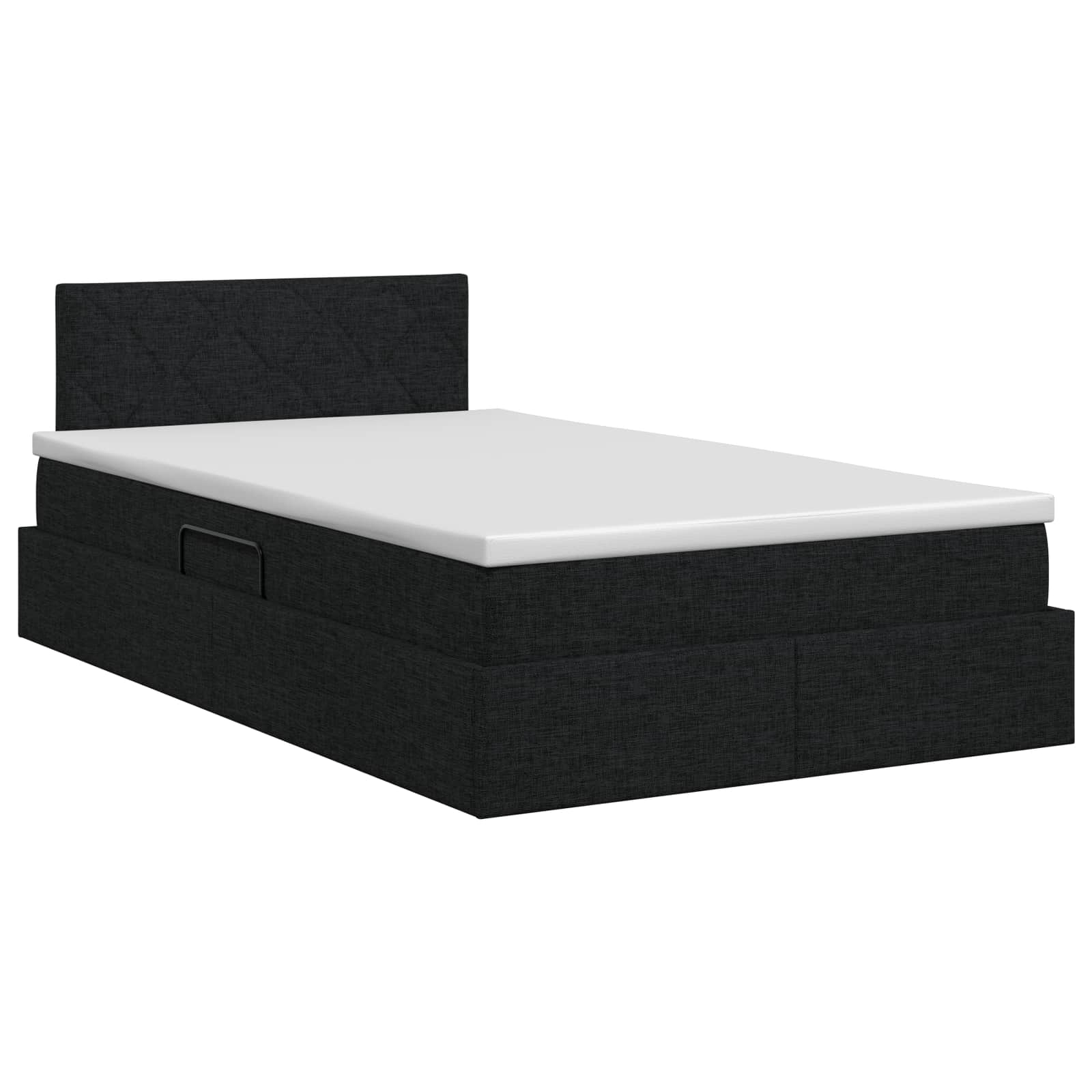 Lit avec rangement et matelas Noir 120 x 200 cm Velours