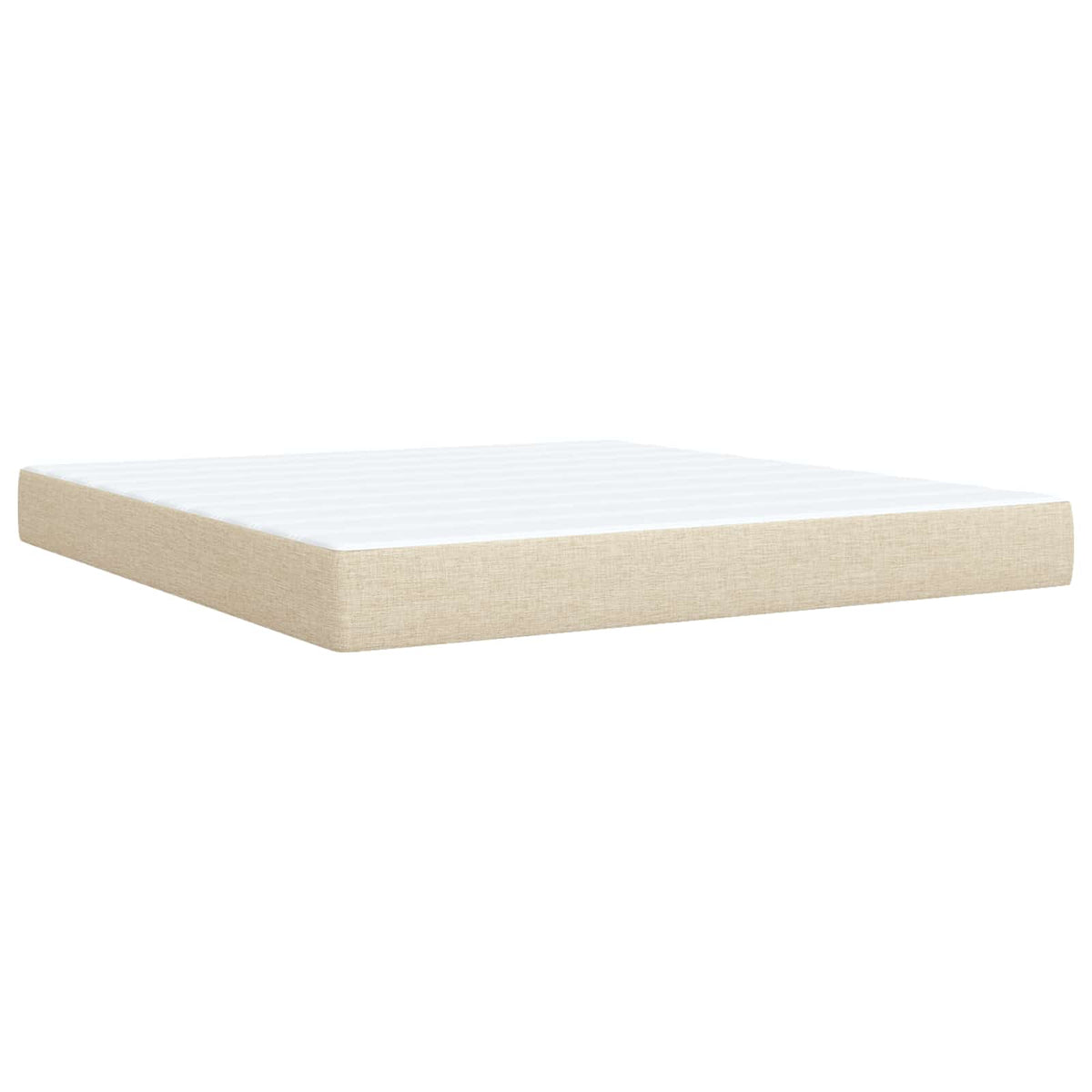 Lit avec rangement et matelas Crème 140 x 200 cm Velours