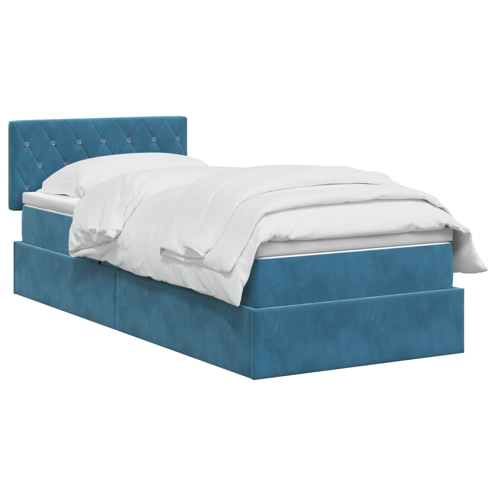 Lit de Rangement Bleu foncé 100 x 200 cm Velours - XIOS