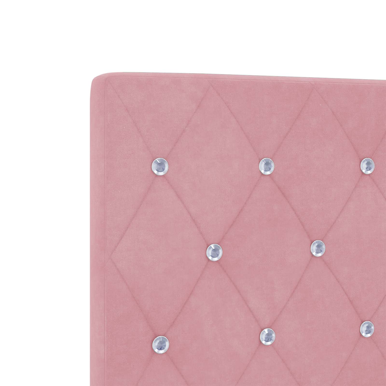 Lit de Rangement avec tête de lit Rose 100 x 200 cm Velours