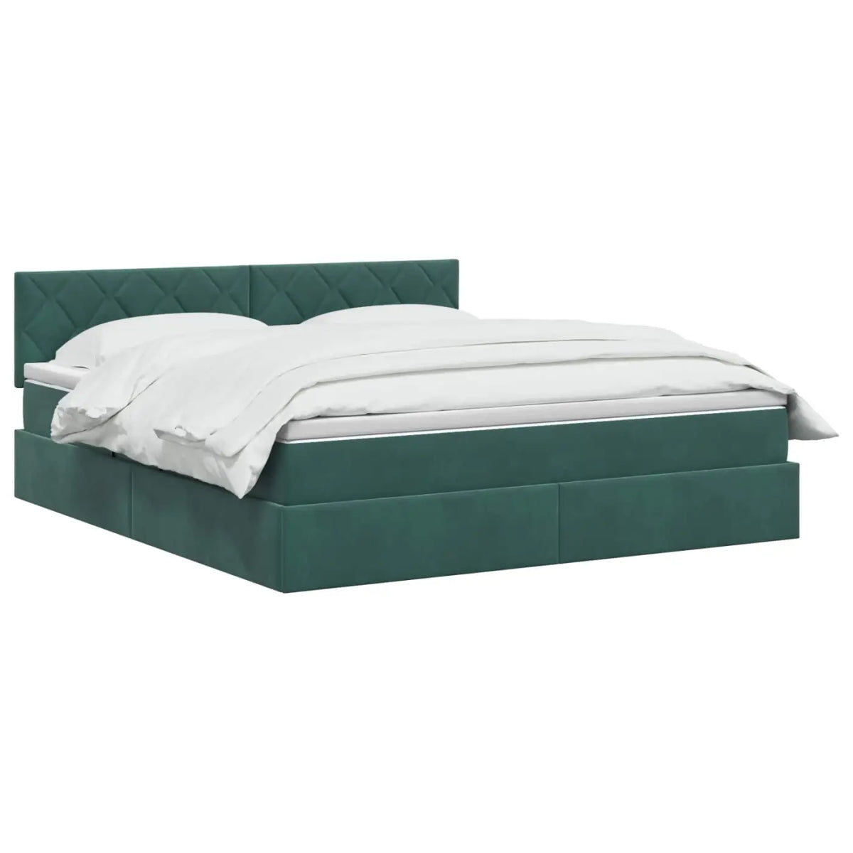 Lit de Rangement Vert foncé 140 x 200 cm Velours - XIOS