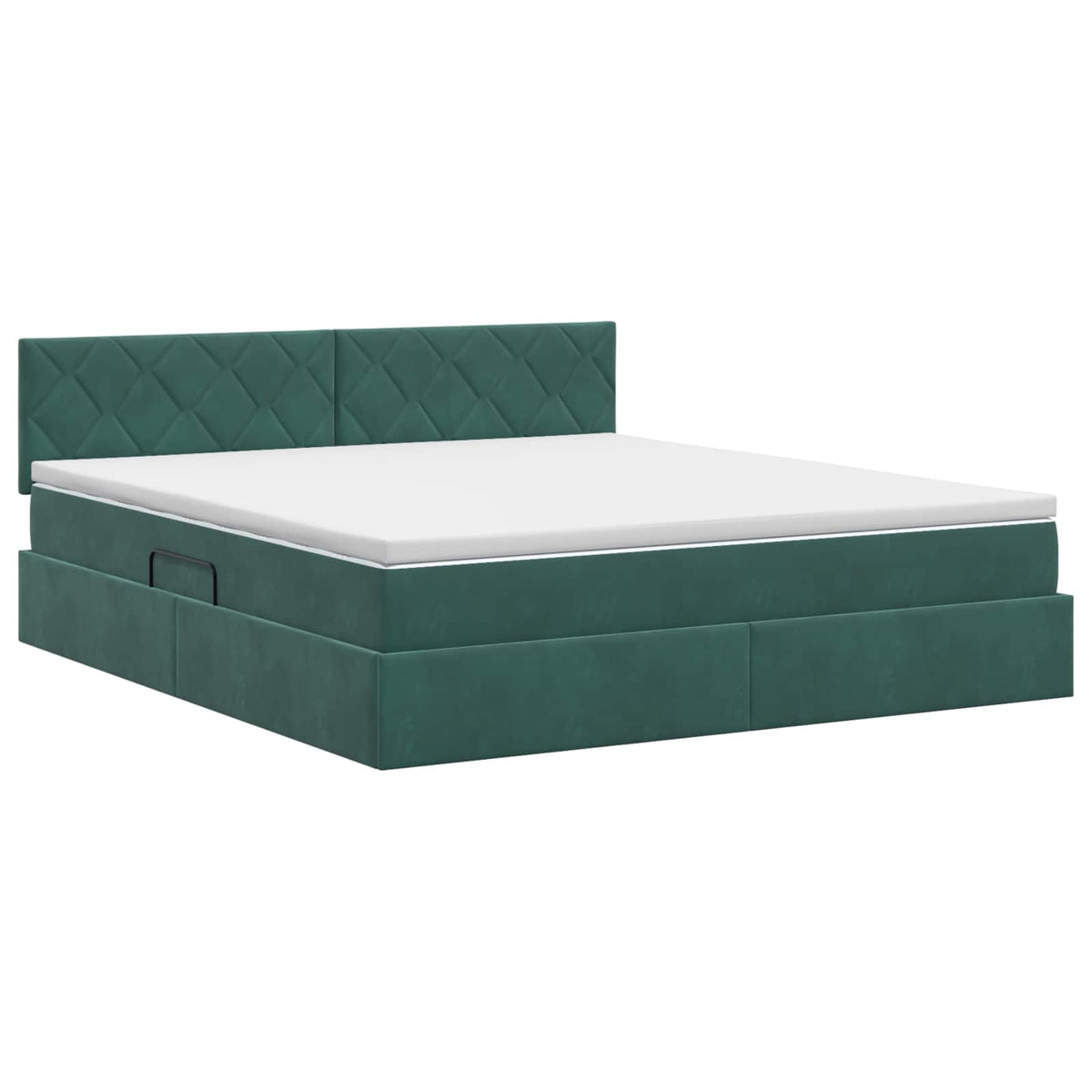 Lit de Rangement Vert foncé 160 x 200 cm Velours