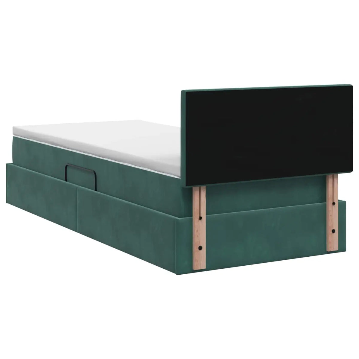 Lit de rangement LED avec matelas Vert foncé 100 x 200 cm - XIOS