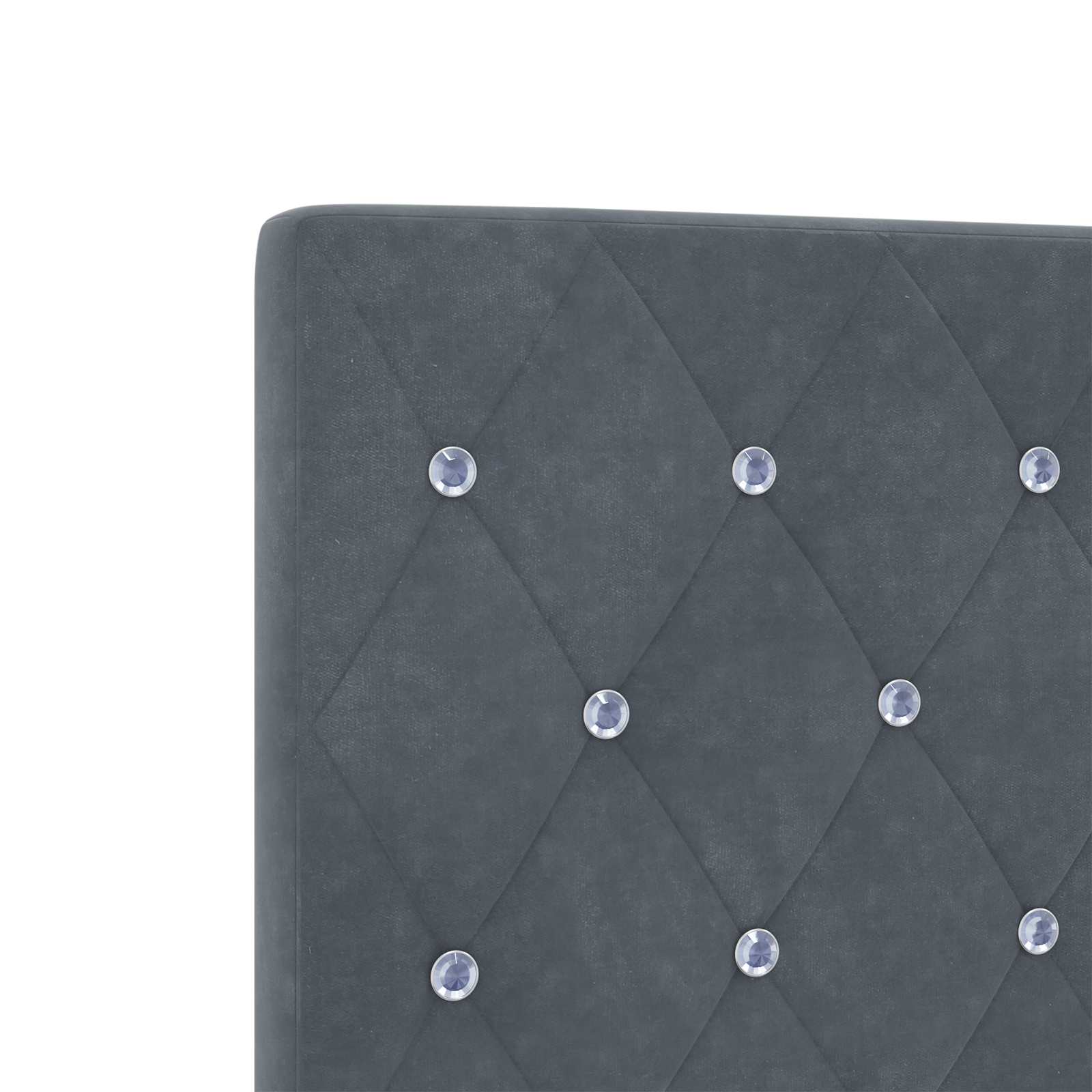 Lit avec rangement et matelas Gris foncé 100 x 200 cm Velours - XIOS