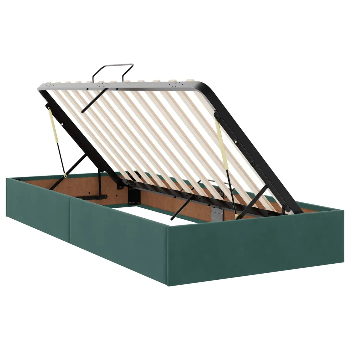 Lit de rangement LED avec matelas Vert foncé 100 x 200 cm - XIOS