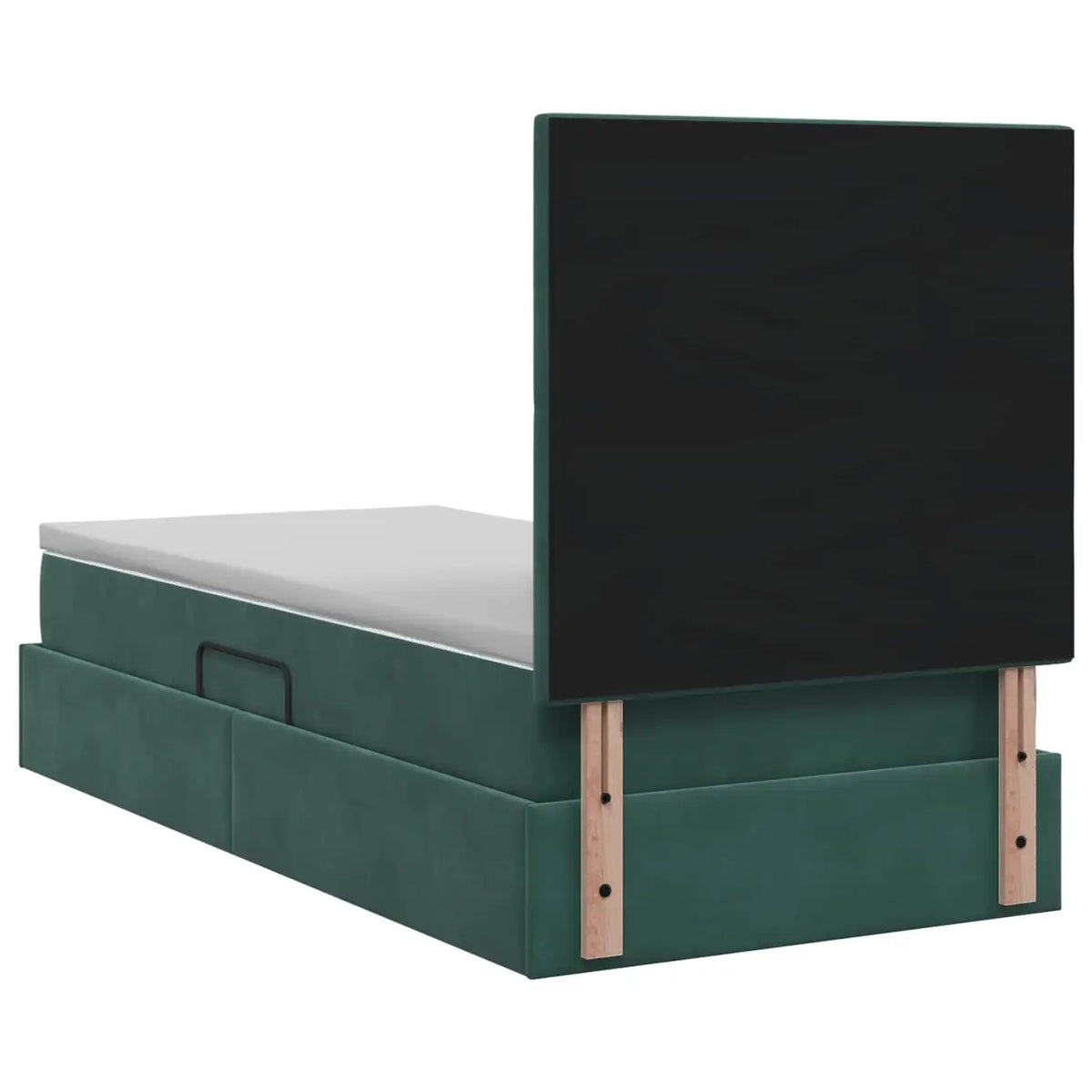 Lit de rangement LED avec matelas Vert foncé 90 x 200 cm - XIOS