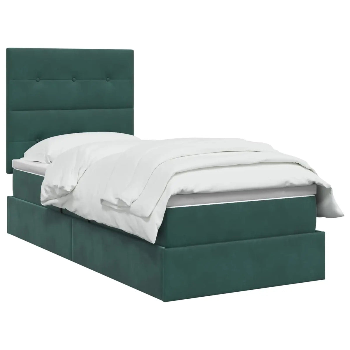 Lit de rangement LED avec matelas Vert foncé 100 x 200 cm - XIOS
