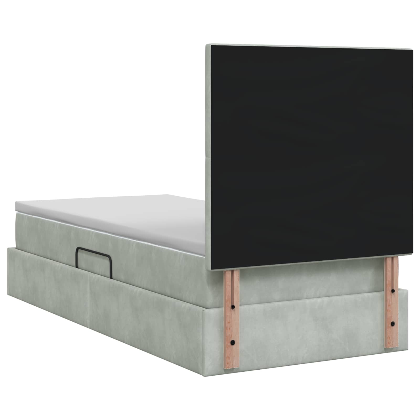 Lit de rangement LED avec matelas Gris clair 90 x 200 cm - XIOS