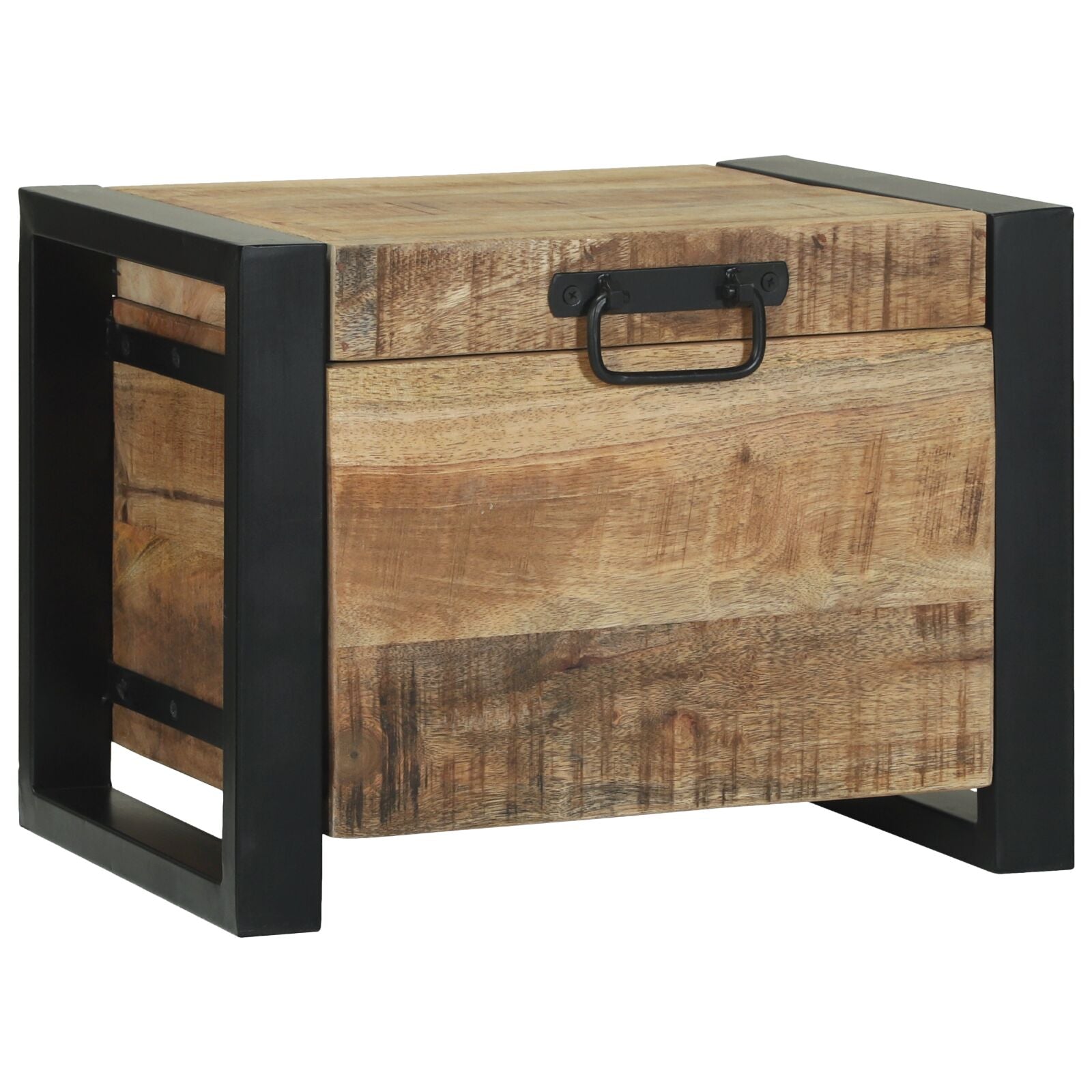 Coffres de rangement vidaXL 40x30x30cm en bois de manguier massif et métal Coffres de rangement vidaXL