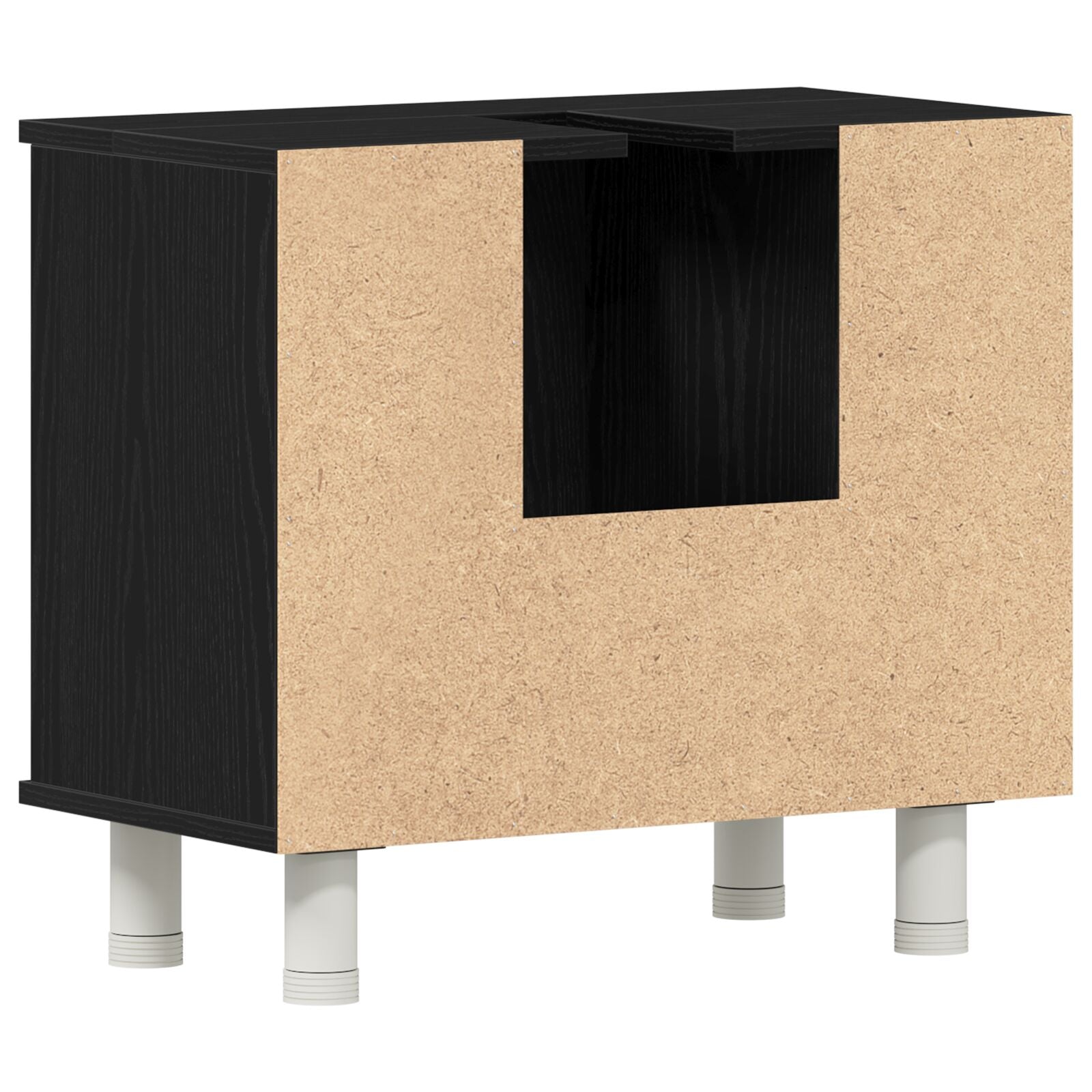 Meuble de salle de bain vidaXL Noir Chêne 60x32x54 cm Bois d'ingénierie Ensembles de mobilier pour salles de bains vidaXL