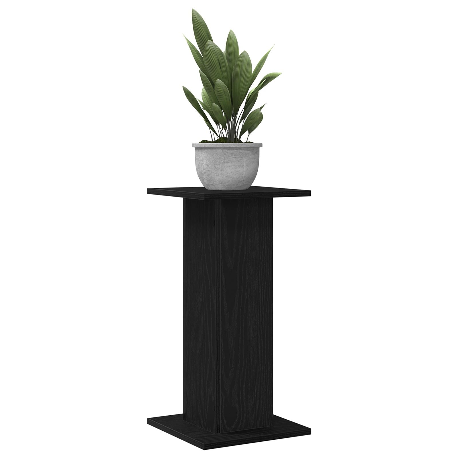 Supports de haut-parleurs vidaXL 2 pcs Chêne noir 30x30x60 cm Bois d'ingénierie Armoires vidaXL