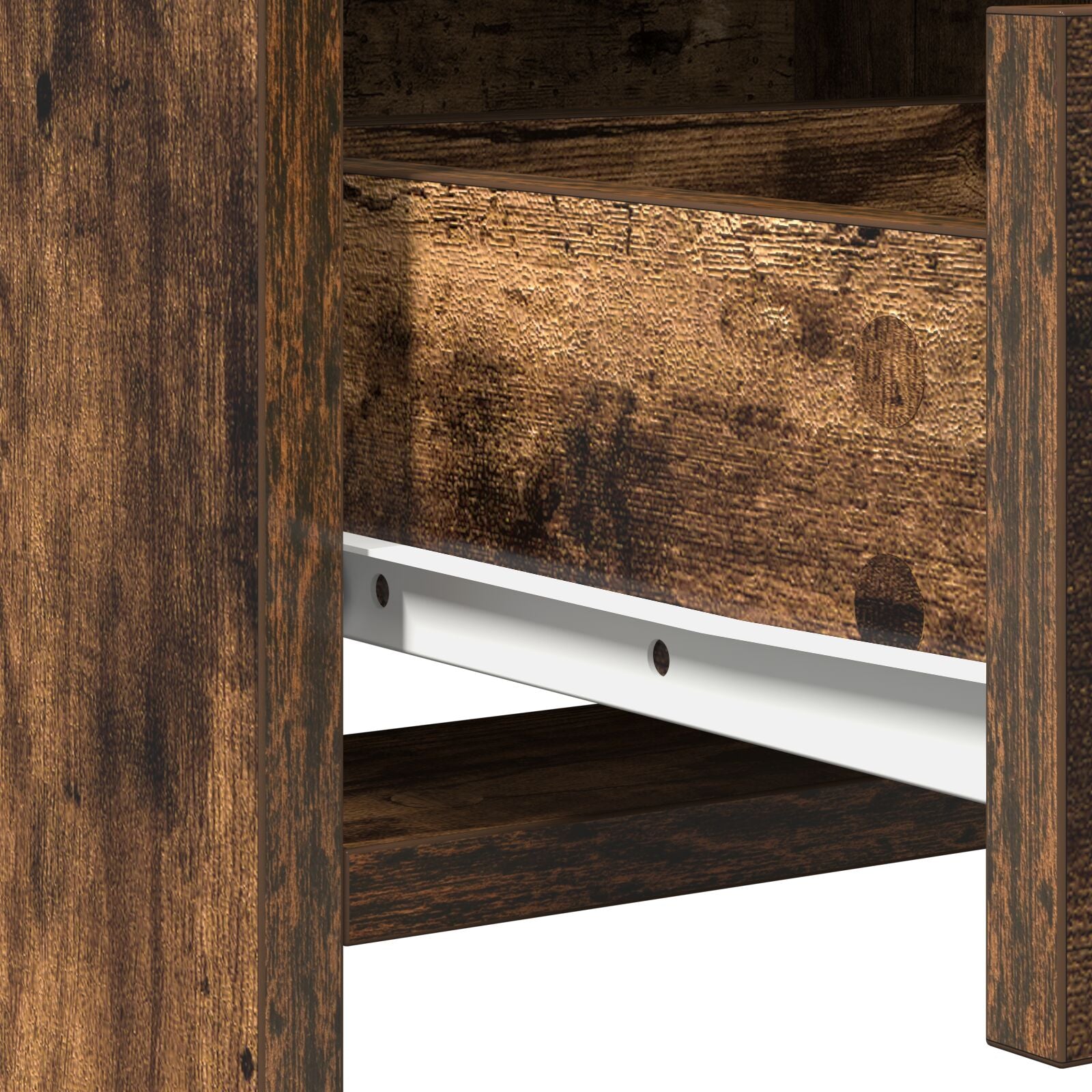 Ensemble de coiffeuse 2 pièces avec LED en chêne fumé en bois d'ingénierie Coiffeuses vidaXL