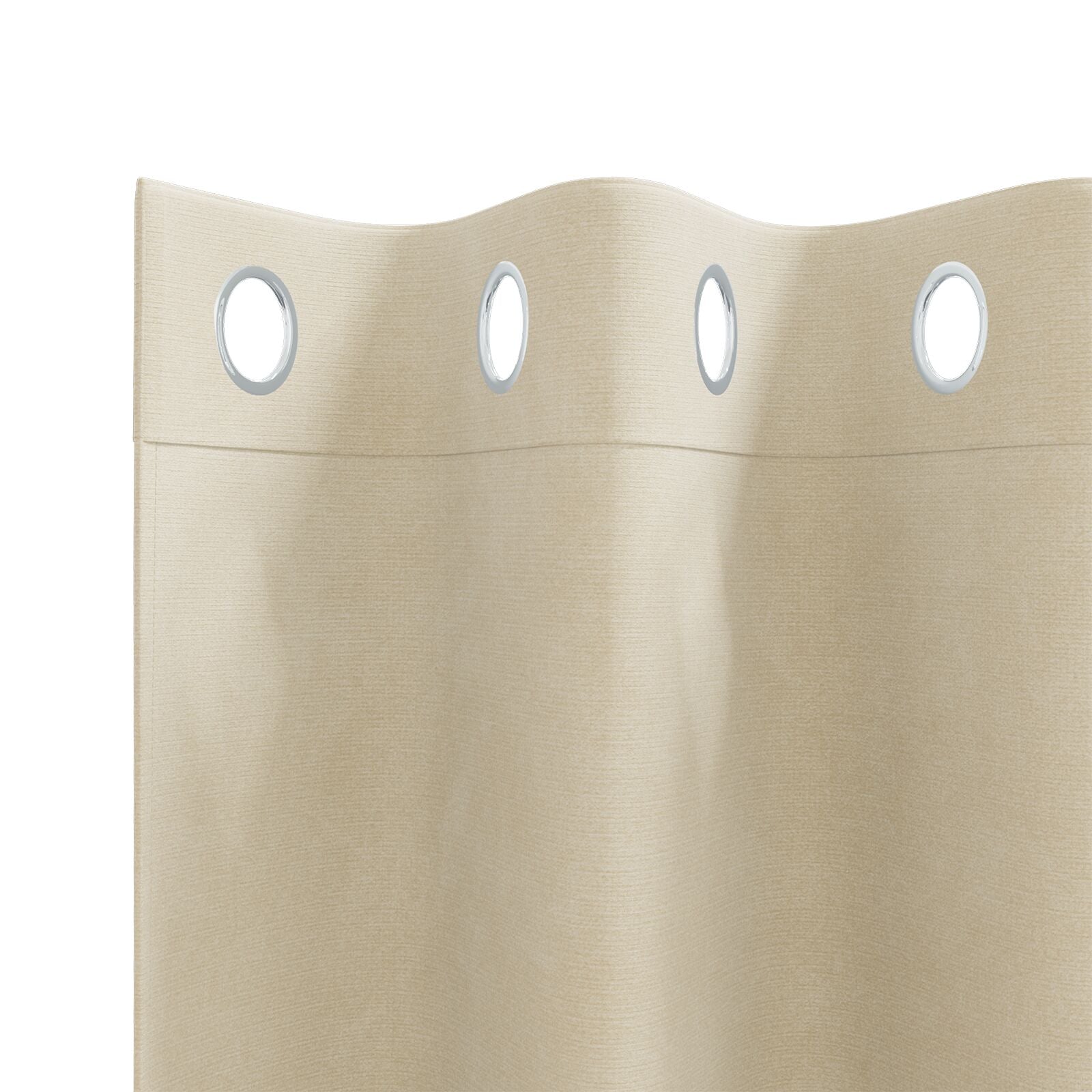 Rideaux occultants vidaXL avec œillets 2 pcs en velours crème Rideaux vidaXL