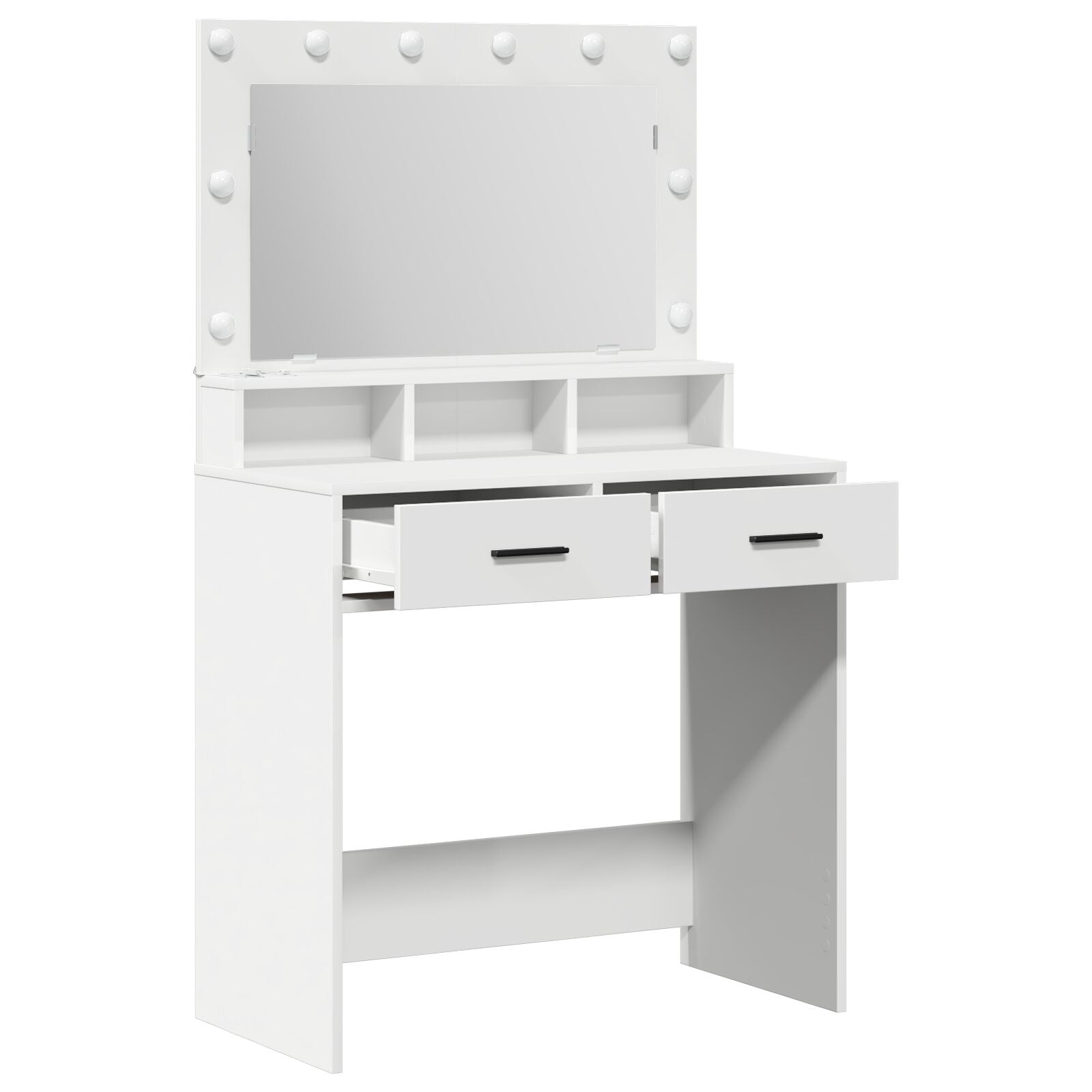Coiffeuse vidaXL avec lumières LED, blanche, 79x41x135 cm Coiffeuses vidaXL
