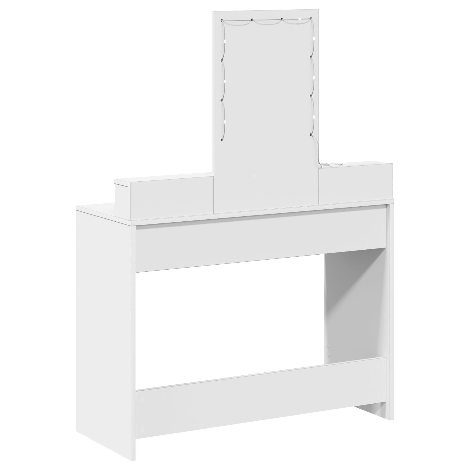 Table de maquillage vidaXL Blanche MDF 100 x 41 x 140 cm Rectangulaire Coiffeuses vidaXL