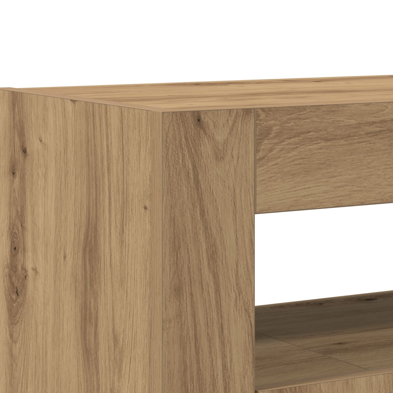 Buffet Chêne artisanal Bois d'ingénierie 116 x 30 x 75 cm Buffet Buffets & bahuts vidaXL
