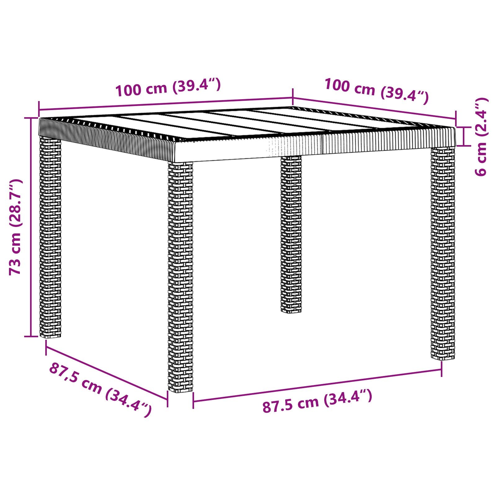 Table extérieure vidaXL Gris clair Plastique Standard Durable Tables de jardin vidaXL