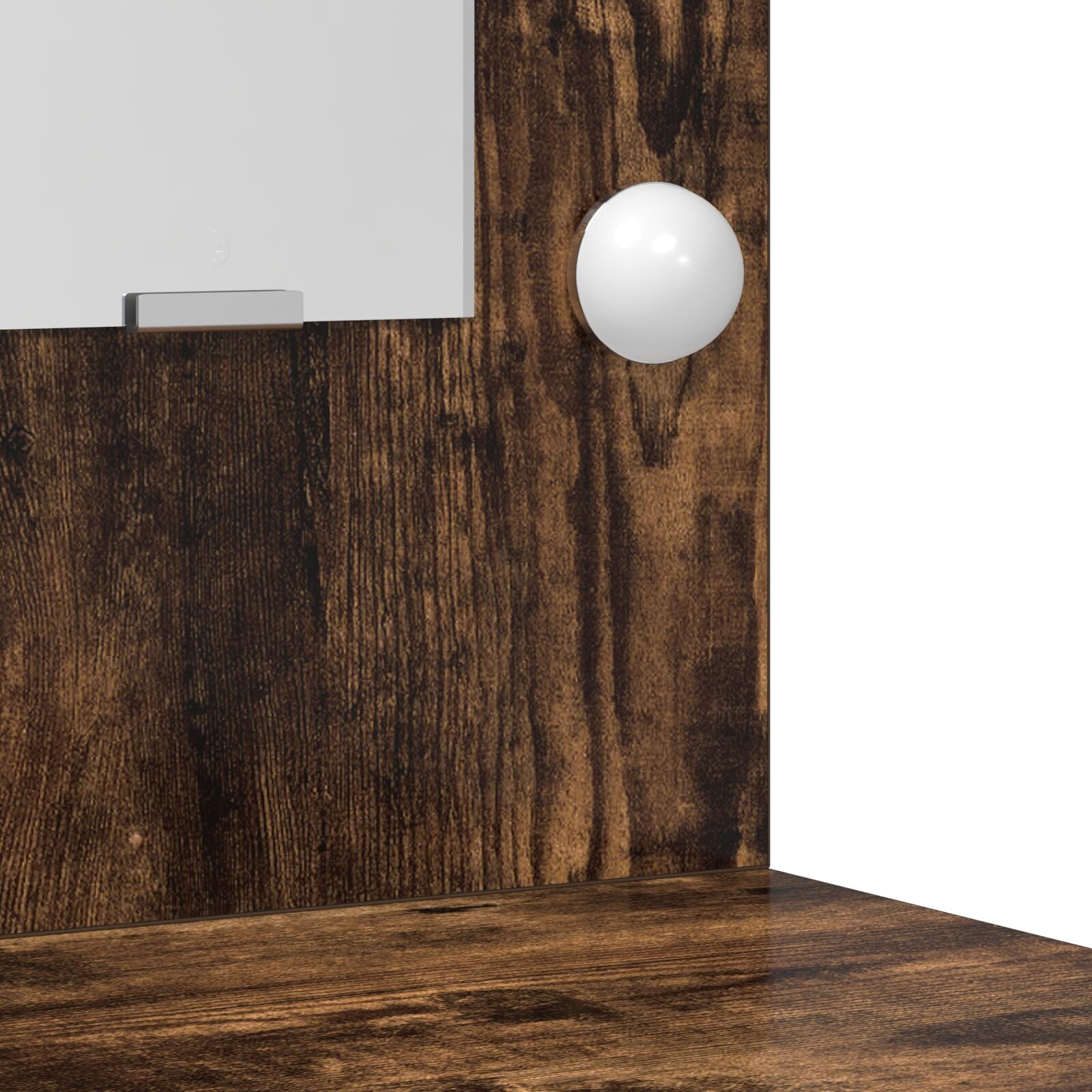 Ensemble de coiffeuse 2 pièces avec LED en chêne fumé en bois d'ingénierie Coiffeuses vidaXL