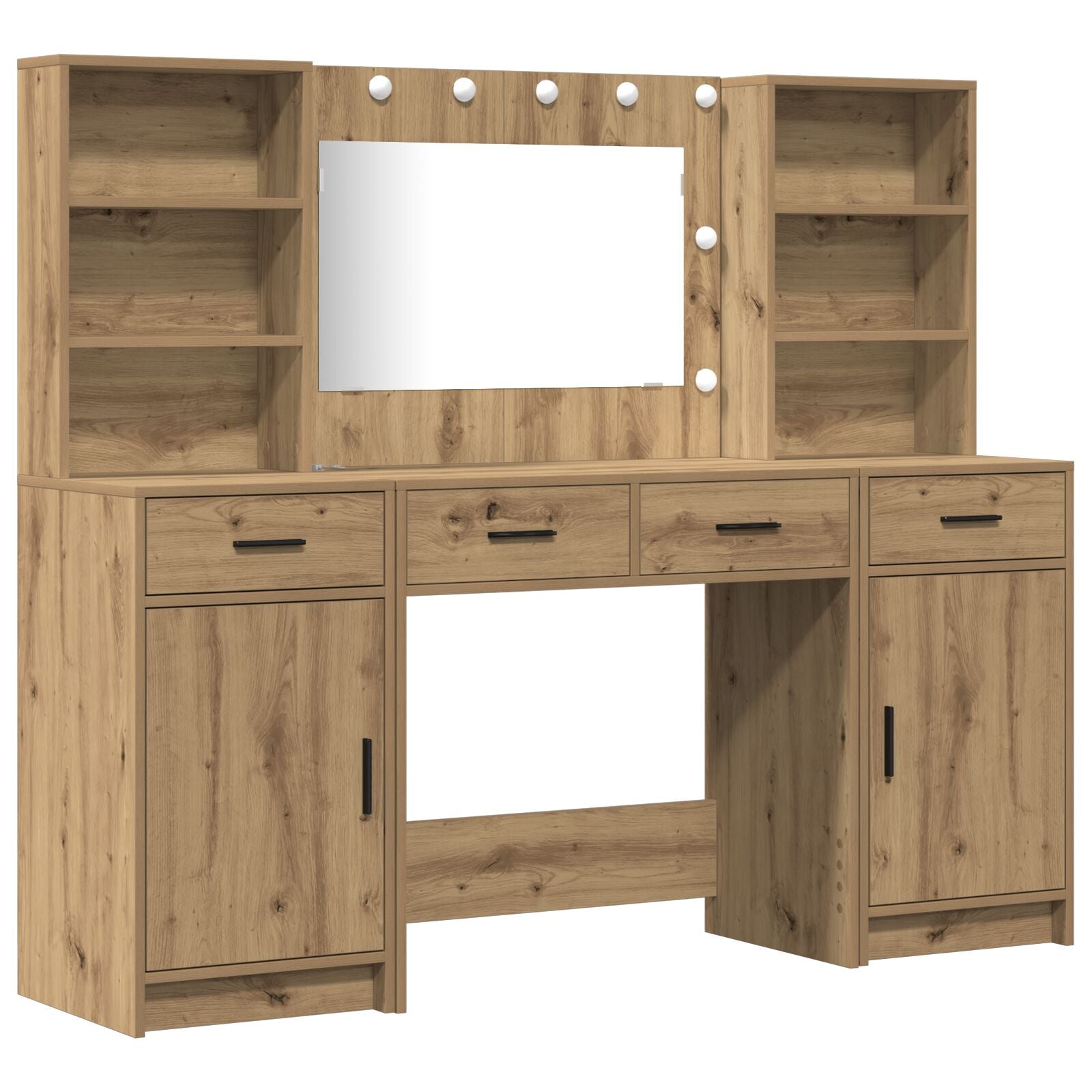 Ensemble de Coiffure 3 Pièces en Chêne Artisan en Bois Agro Coiffeuses vidaXL