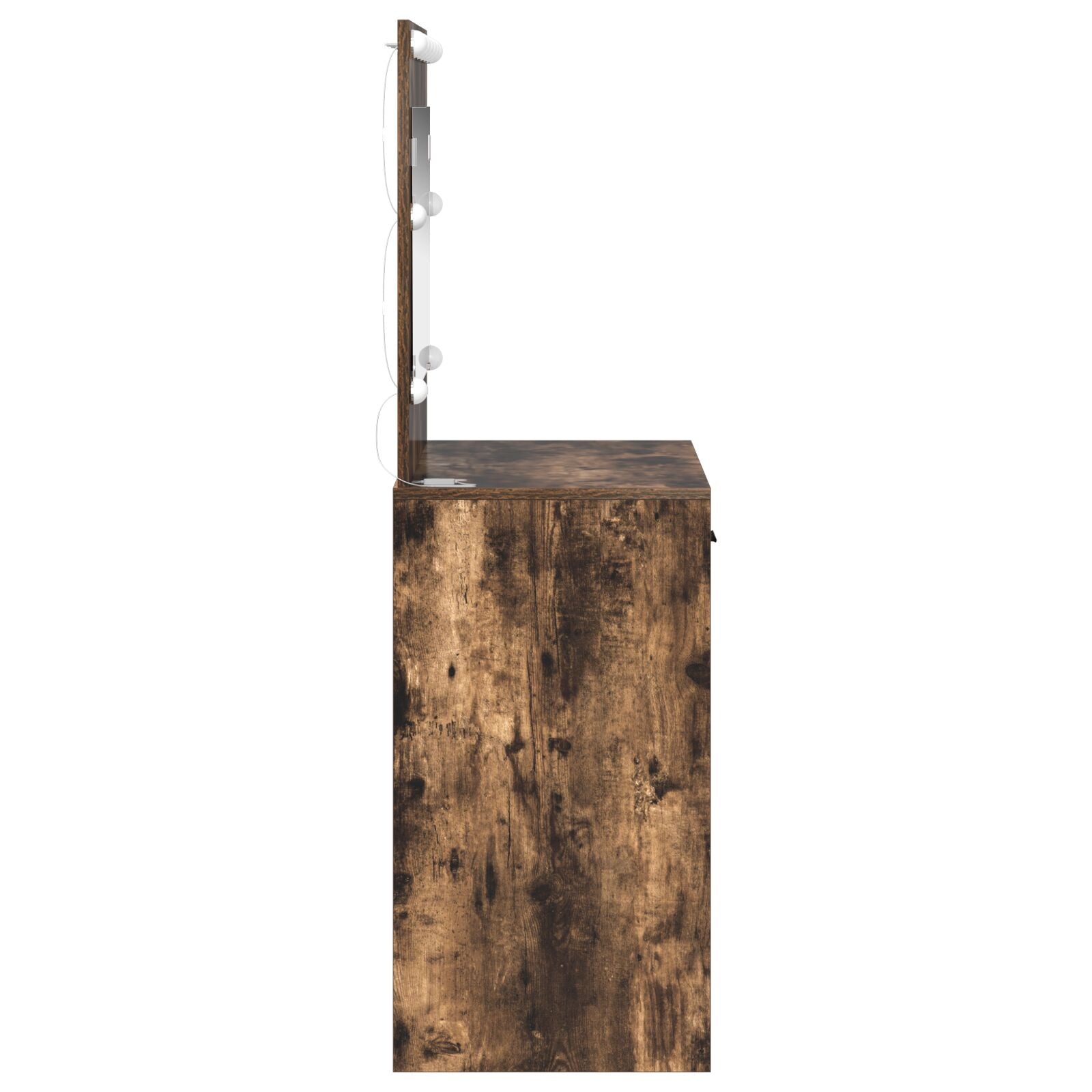 Table de coiffure avec lumières LED Chêne fumé 78.5x41x135 cm Coiffeuses vidaXL