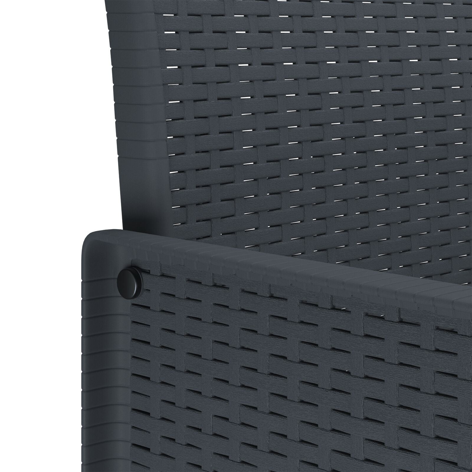 Chaise de jardin vidaXL Ensemble de 4 Anthracite Poly rotin Moyenne Chaises de jardin vidaXL