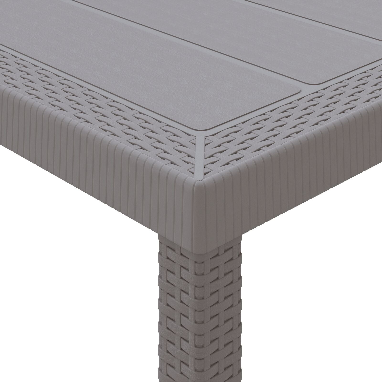Table extérieure vidaXL Gris clair Plastique Standard Durable Tables de jardin vidaXL