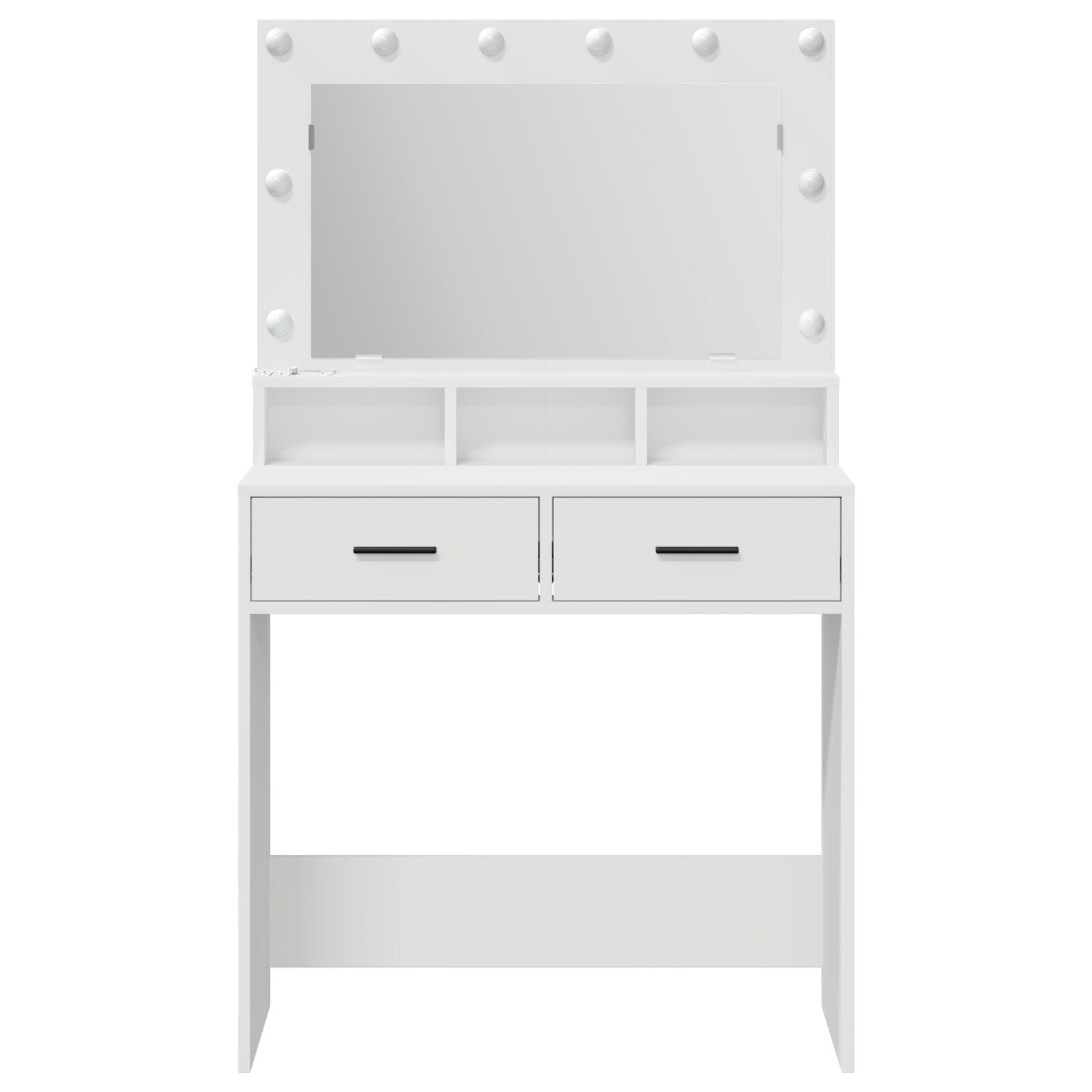 Coiffeuse vidaXL avec lumières LED, blanche, 79x41x135 cm Coiffeuses vidaXL