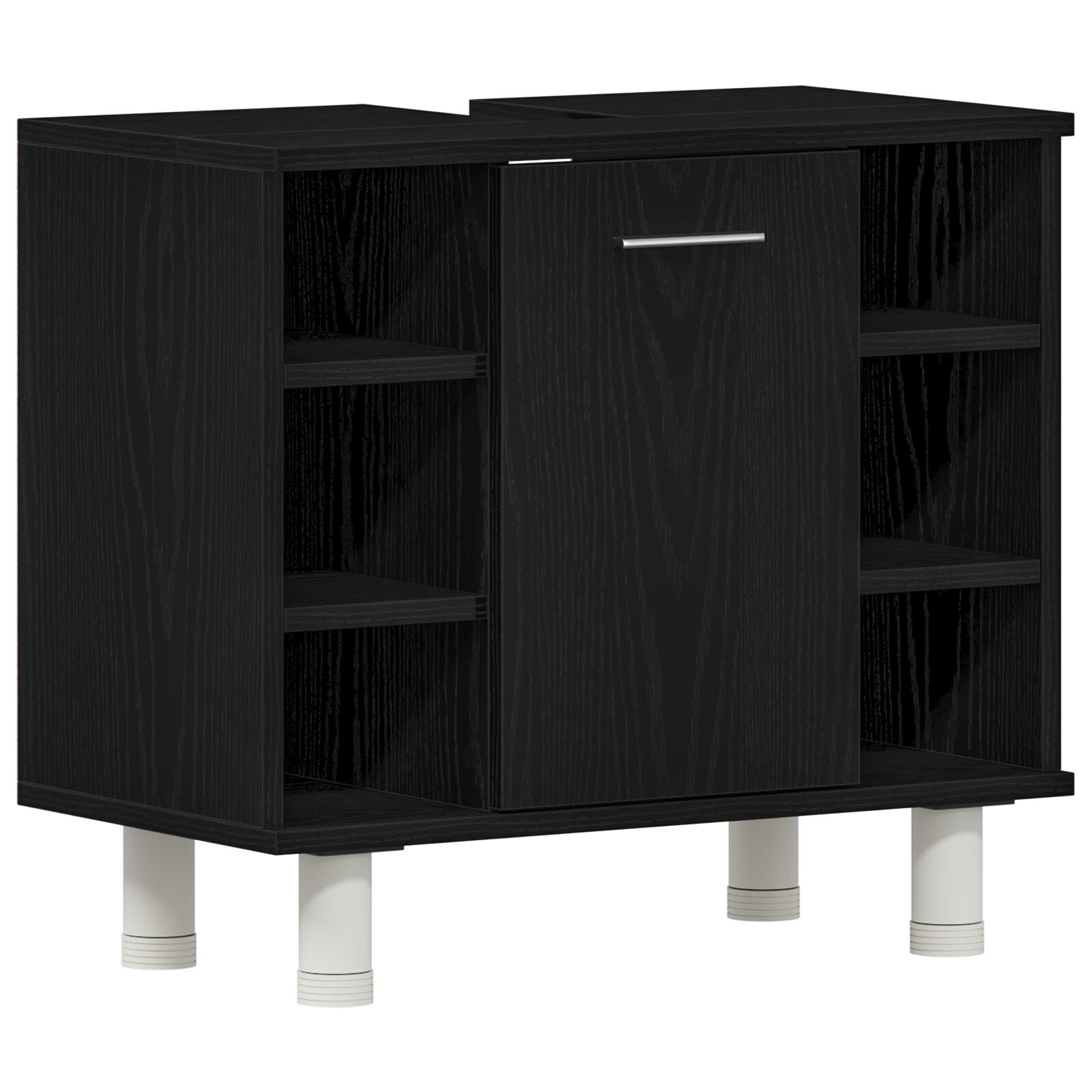 Meuble de salle de bain vidaXL Noir Chêne 60x32x54 cm Bois d'ingénierie Ensembles de mobilier pour salles de bains vidaXL