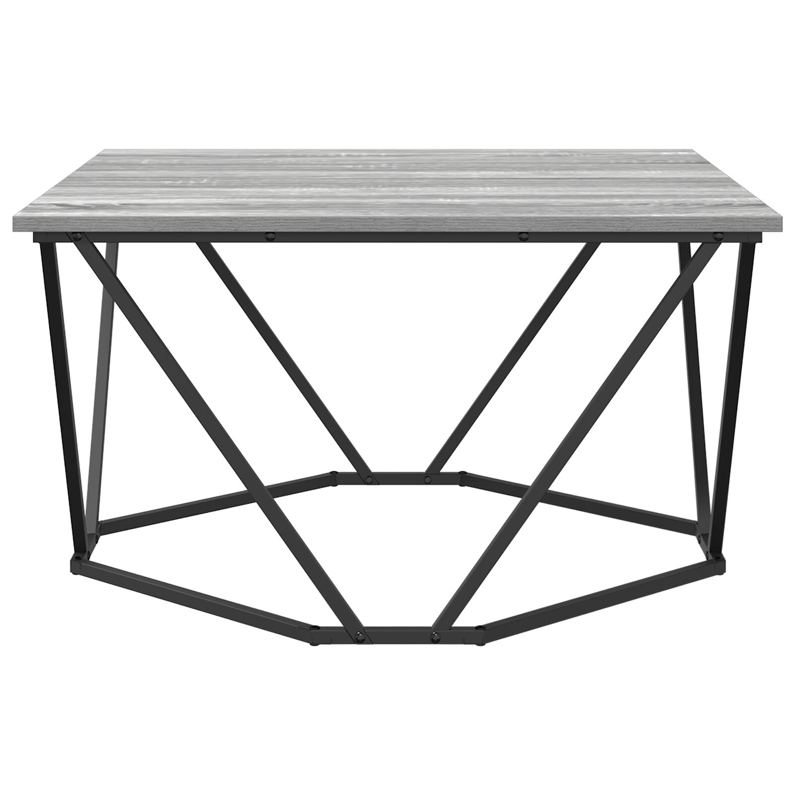 Sonoma Grise Bois d'Ingénierie, Métal Moyenne Moderne Tables basses vidaXL