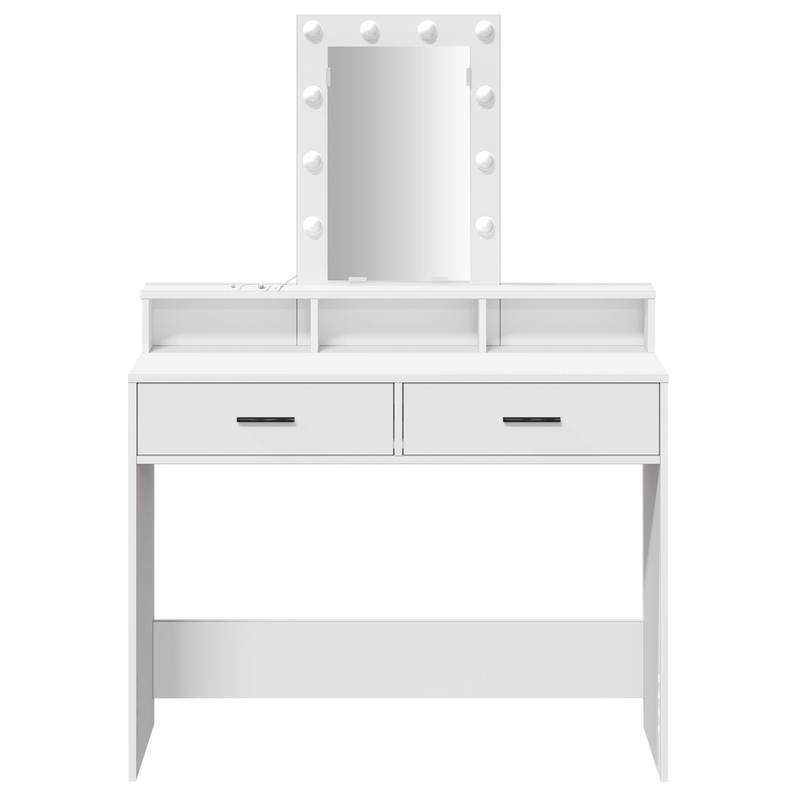 Table de maquillage vidaXL Blanche MDF 100 x 41 x 140 cm Rectangulaire Coiffeuses vidaXL