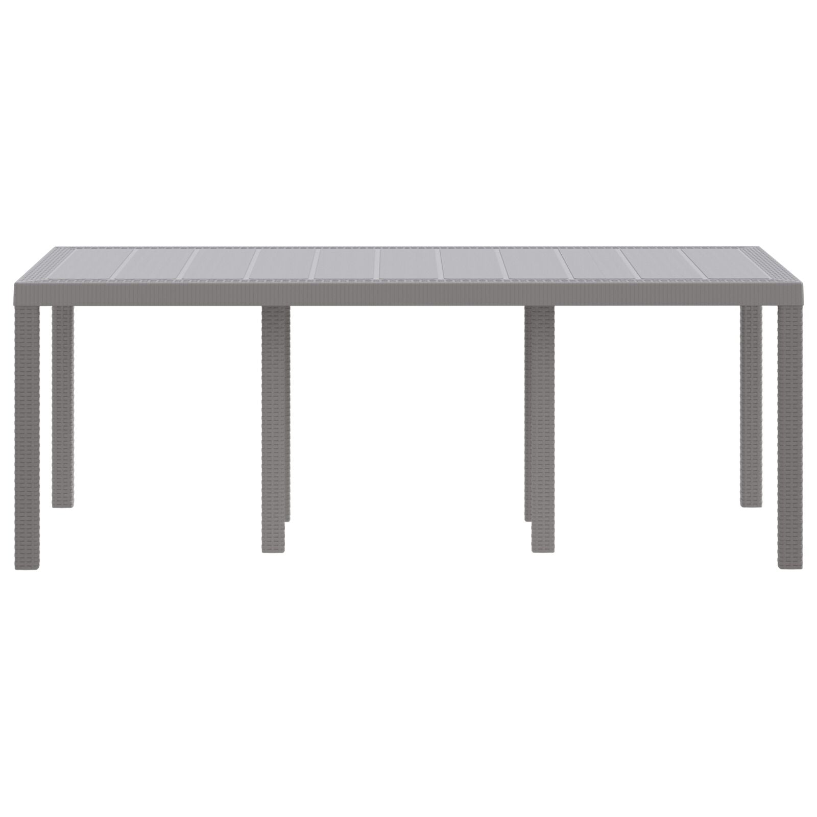 Table de jardin vidaXL Gris clair 200x100x73 cm Poly Rattan Tables de jardin vidaXL
