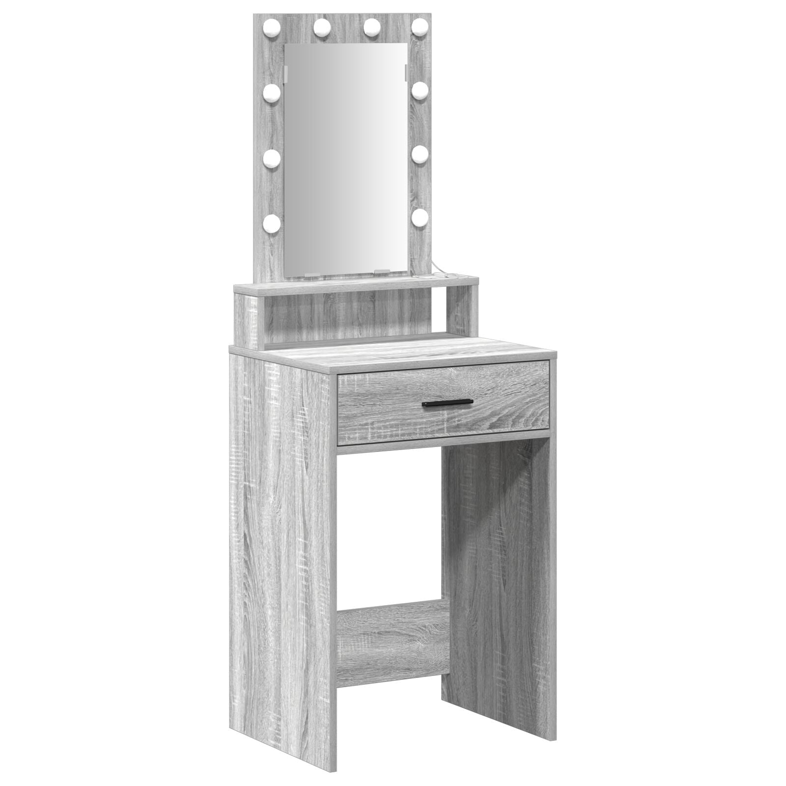 Coiffeuse vidaXL avec lumière LED grise Sonoma 50x41x140 cm Coiffeuses vidaXL