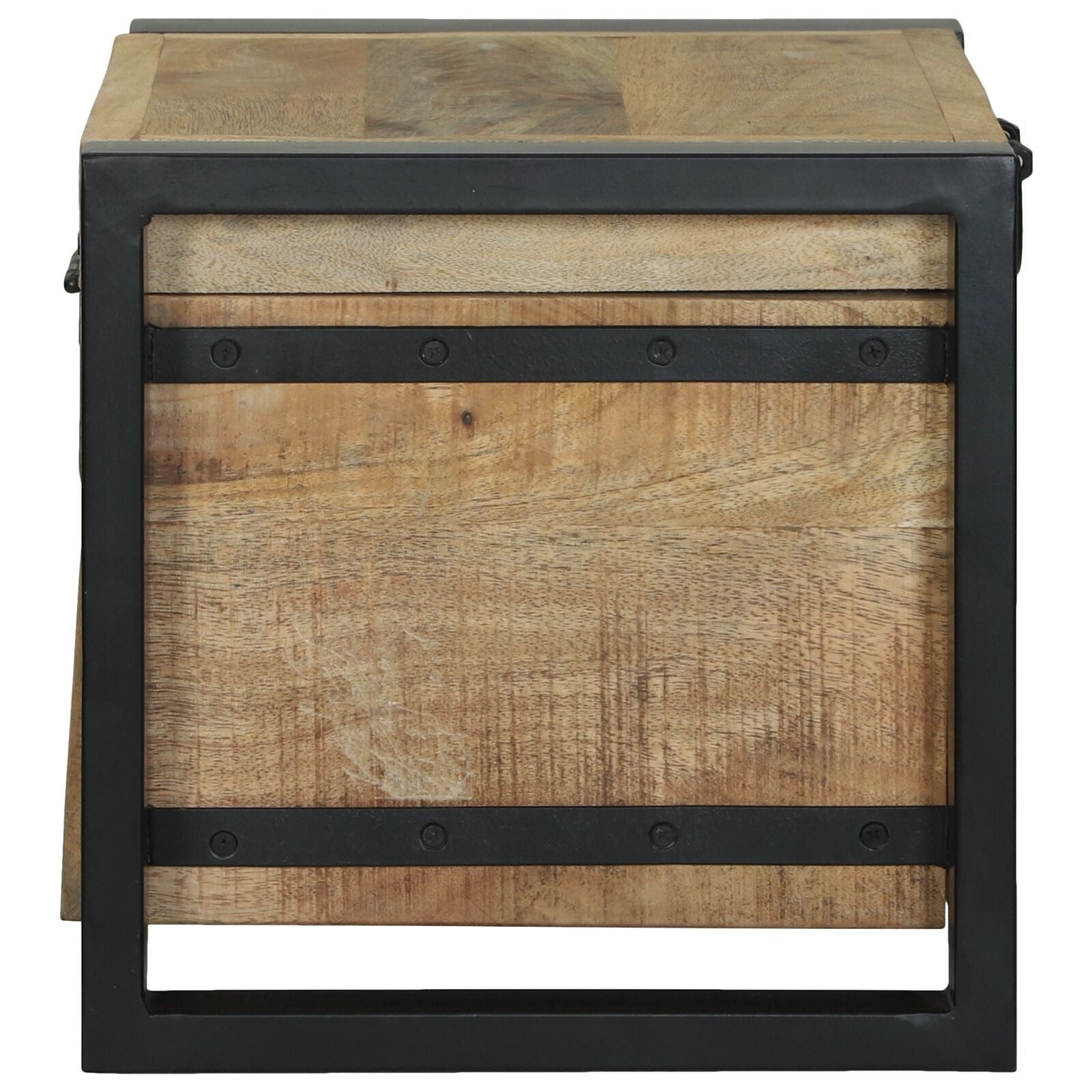 Coffres de rangement vidaXL 40x30x30cm en bois de manguier massif et métal Coffres de rangement vidaXL
