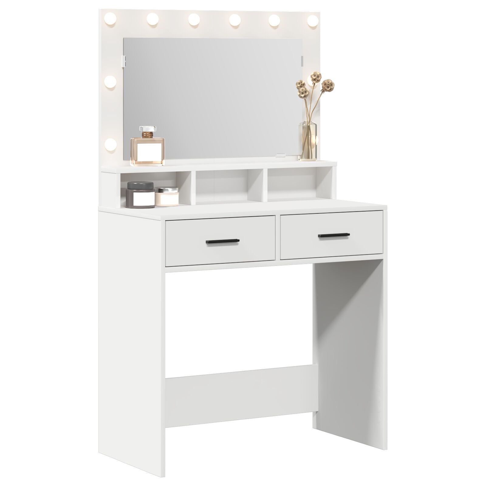Coiffeuse vidaXL avec lumières LED, blanche, 79x41x135 cm Coiffeuses vidaXL