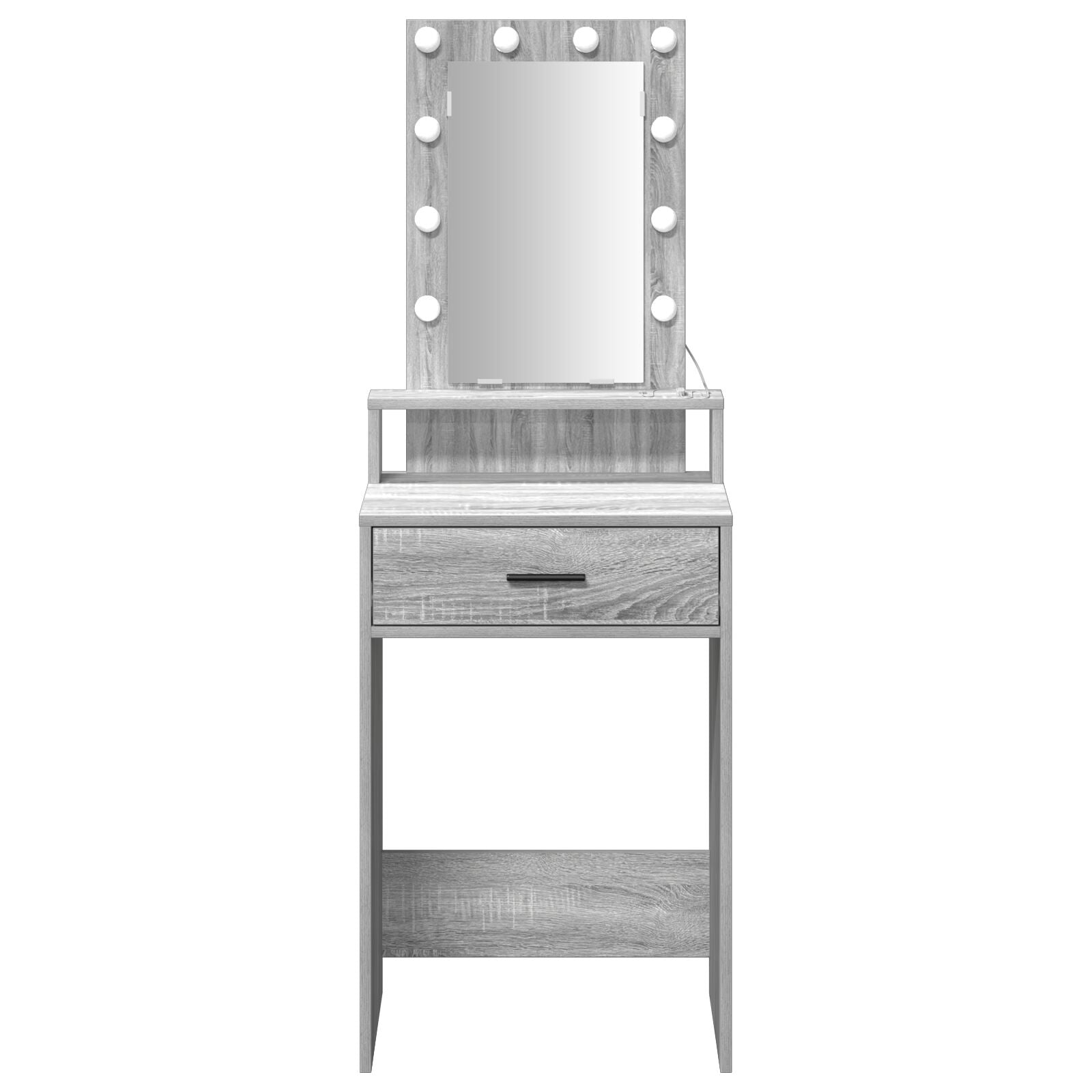 Coiffeuse vidaXL avec lumière LED grise Sonoma 50x41x140 cm Coiffeuses vidaXL