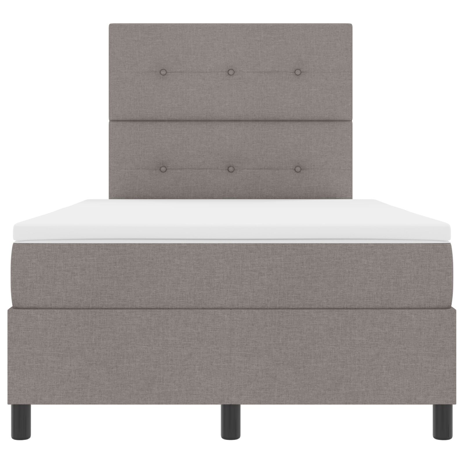 Lit box avec matelas taupe double en tissu Lits & cadres de lit vidaXL
