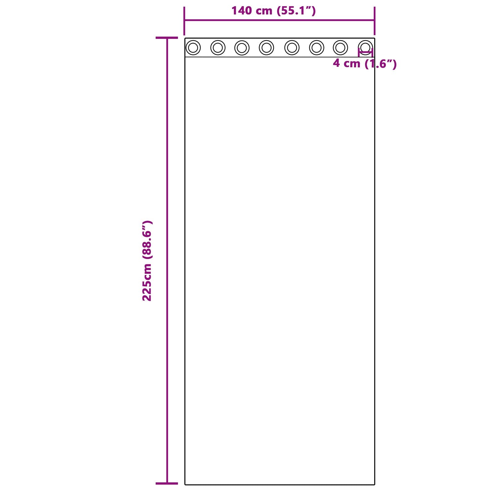 Rideaux occultants vidaXL avec œillets 2 pcs en velours crème Rideaux vidaXL