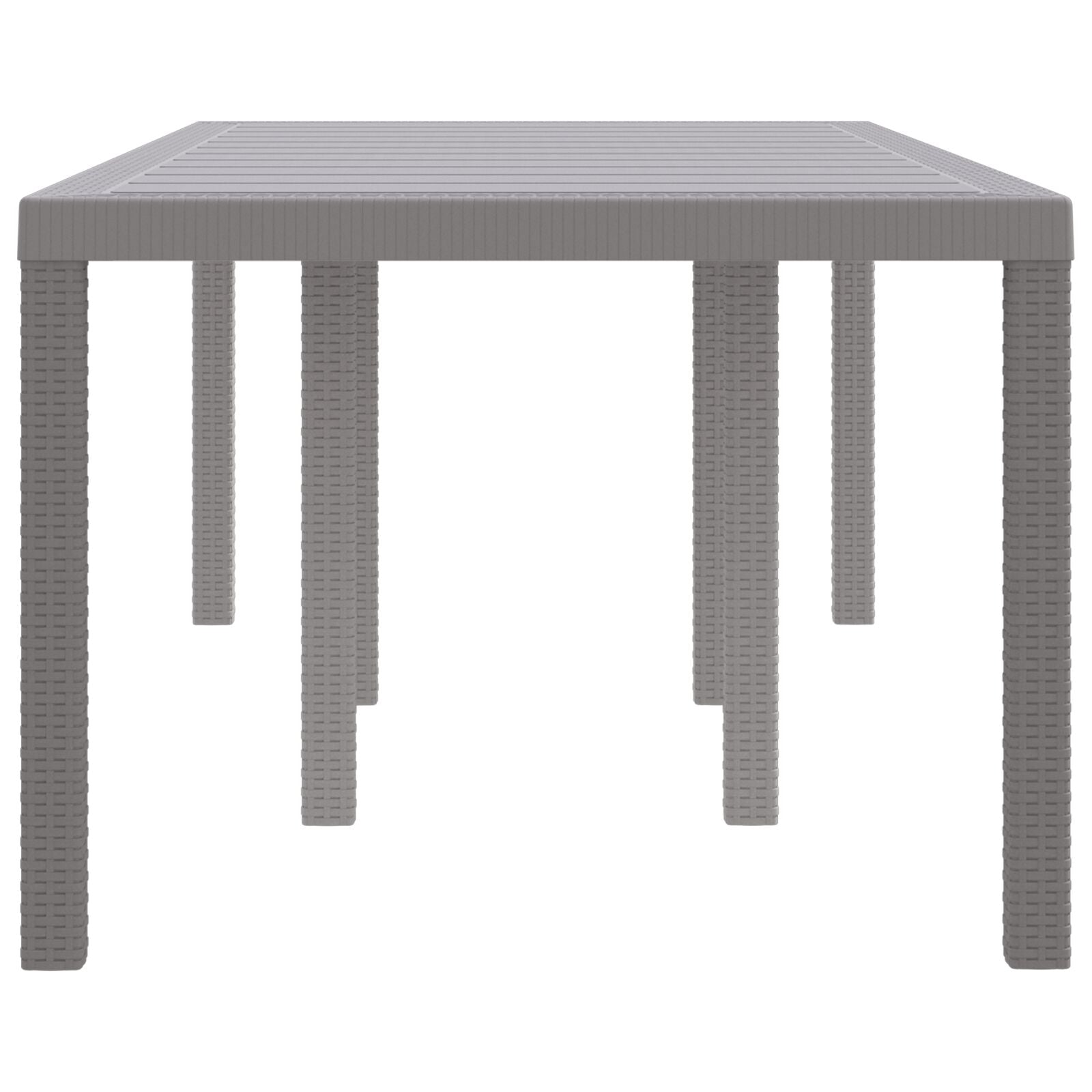 Table de jardin vidaXL Gris clair 200x100x73 cm Poly Rattan Tables de jardin vidaXL