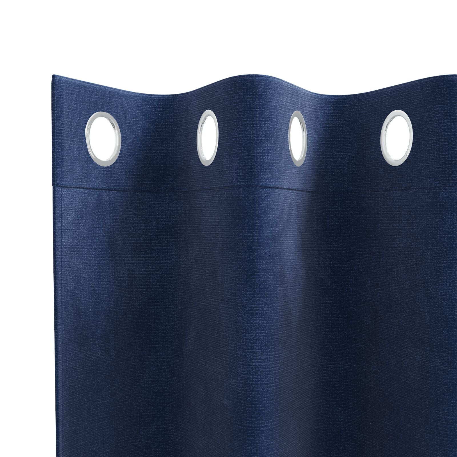 Rideaux occultants vidaXL avec œillets 2 pcs en velours bleu foncé Rideaux vidaXL